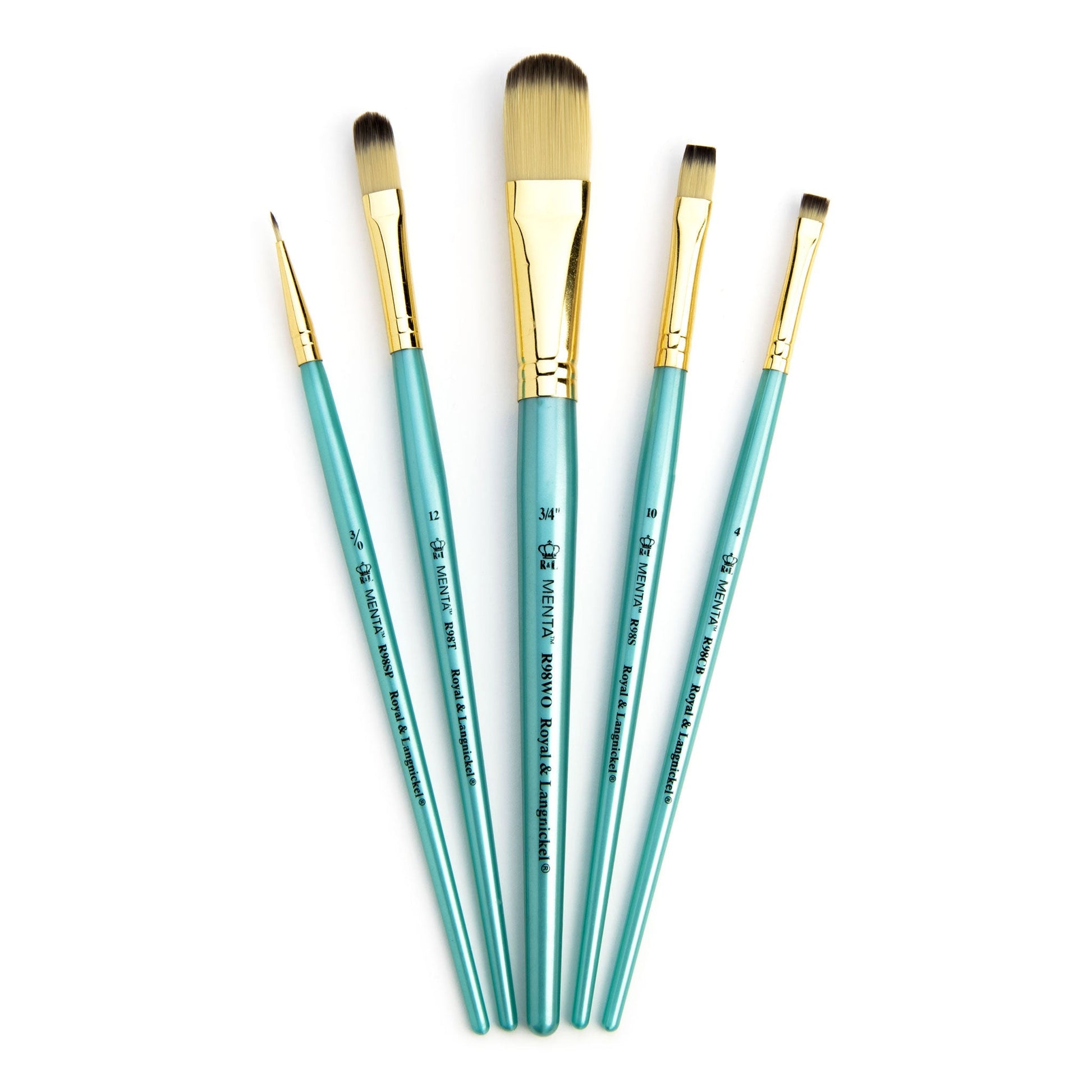 RMEN-SET981 - Menta™ 5pc Synthetic Blend Variety Acrylic Brush Set glam 3