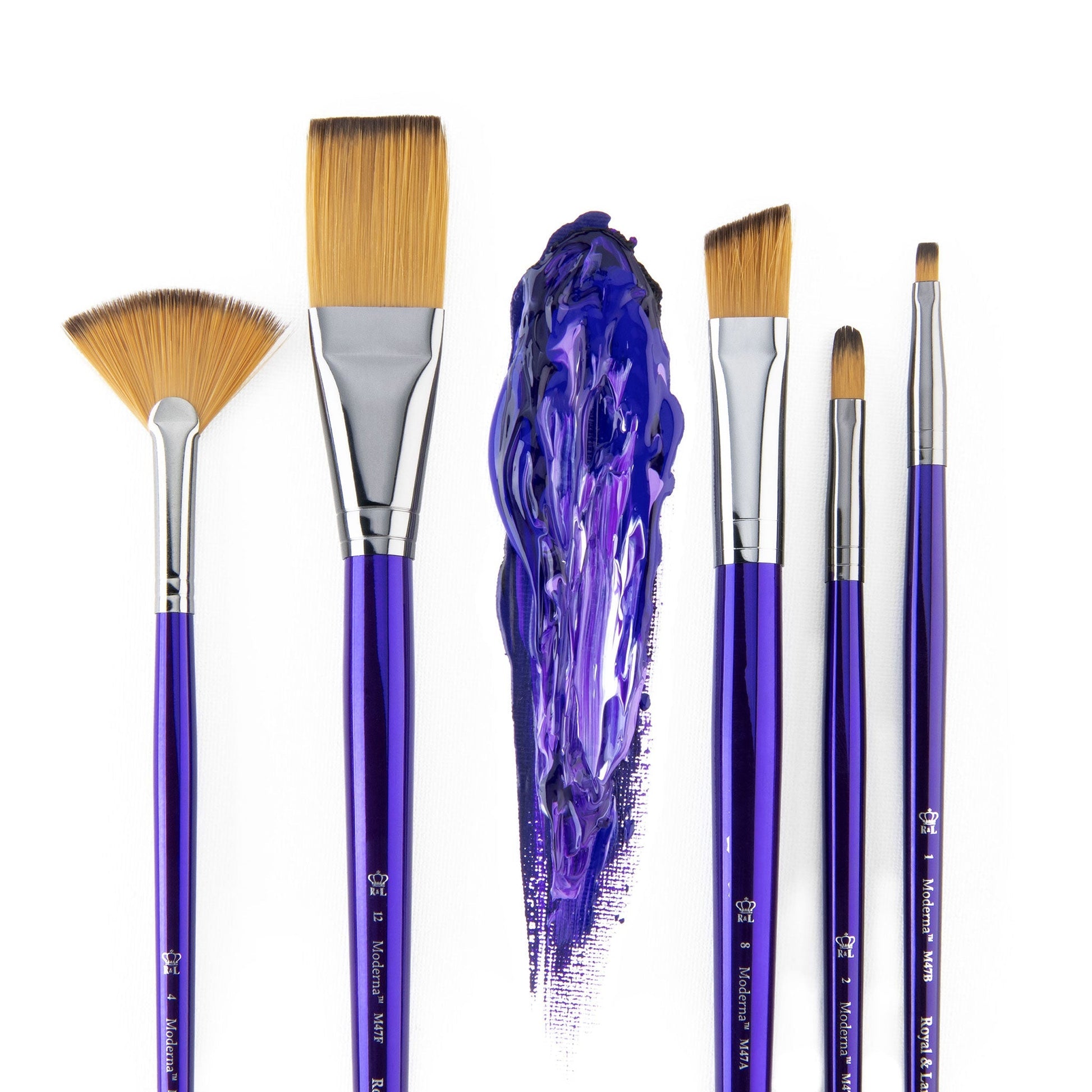 RMOD-SET471 - Moderna™ 5pc All Media Variety Brush Set glam 2