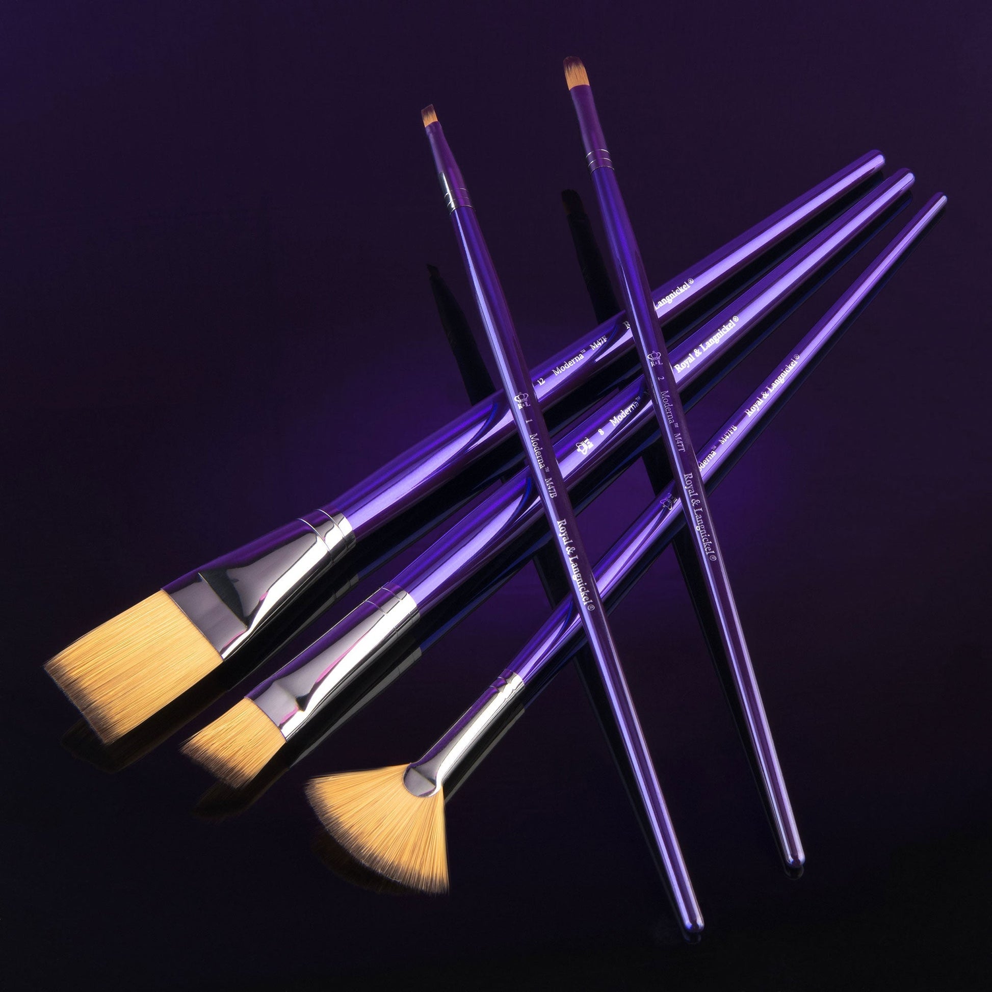 RMOD-SET471 - Moderna™ 5pc All Media Variety Brush Set glam 1