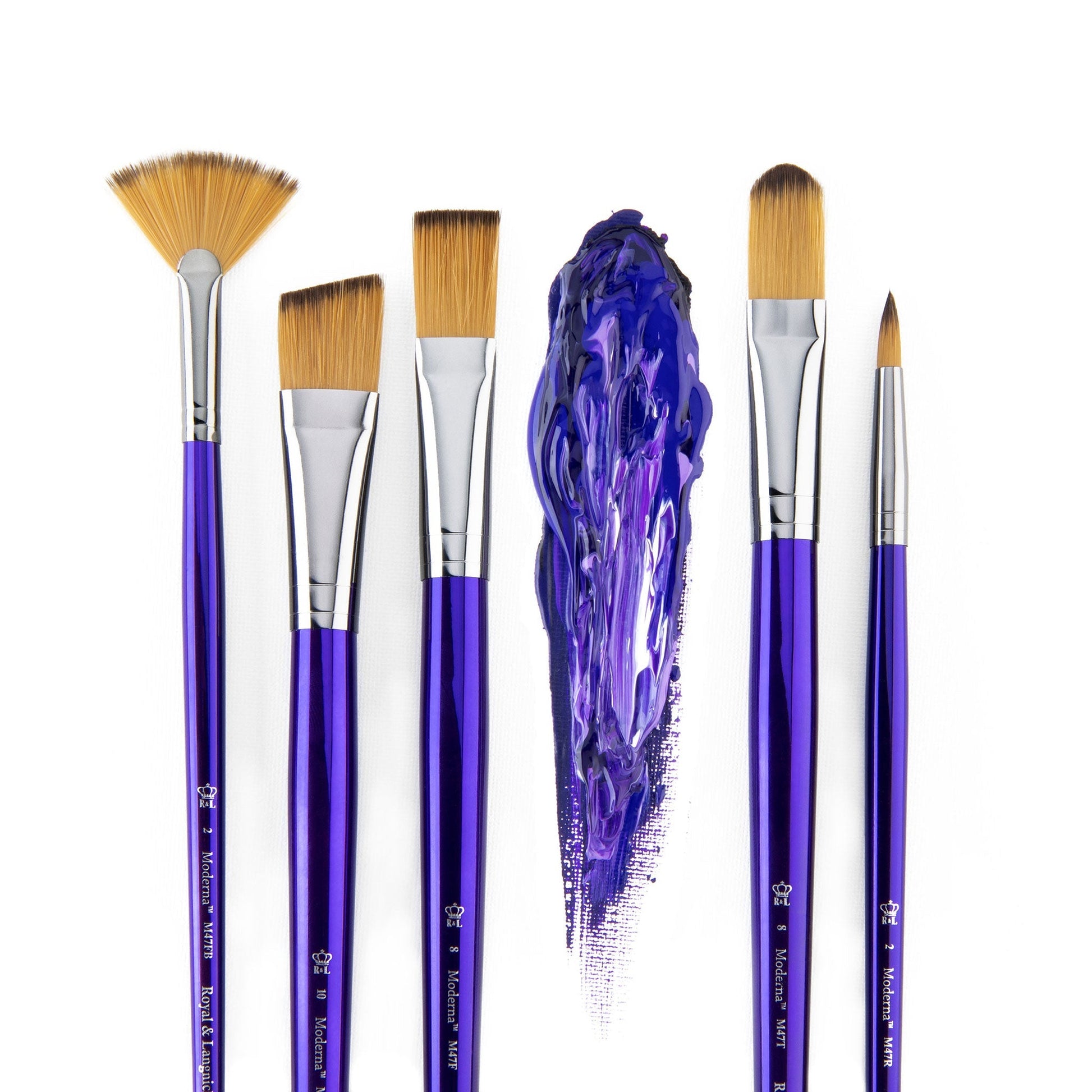 RMOD-SET472 - Moderna™ 5pc All Media Variety Brush Set glam 2