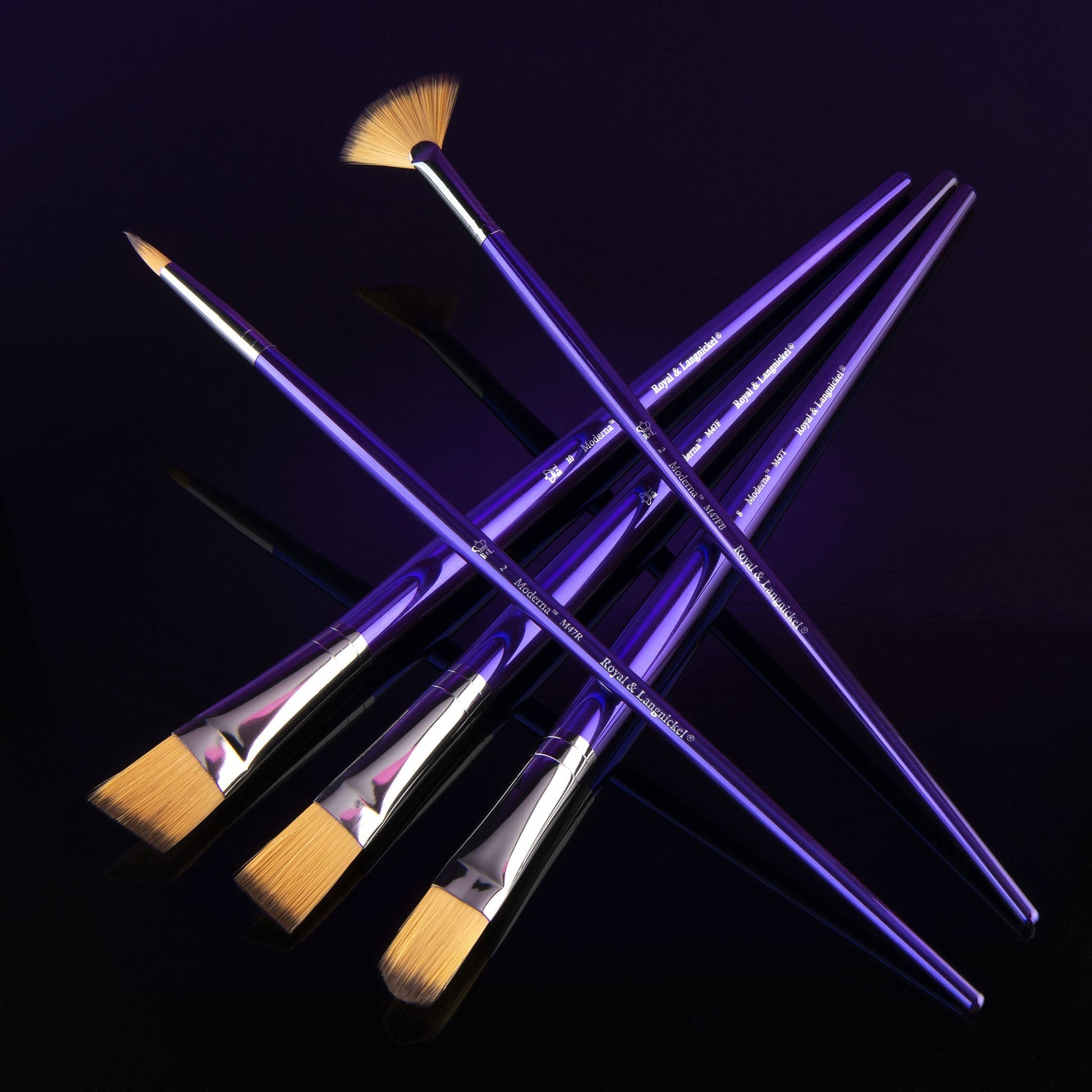 RMOD-SET472 - Moderna™ 5pc All Media Variety Brush Set glam 1