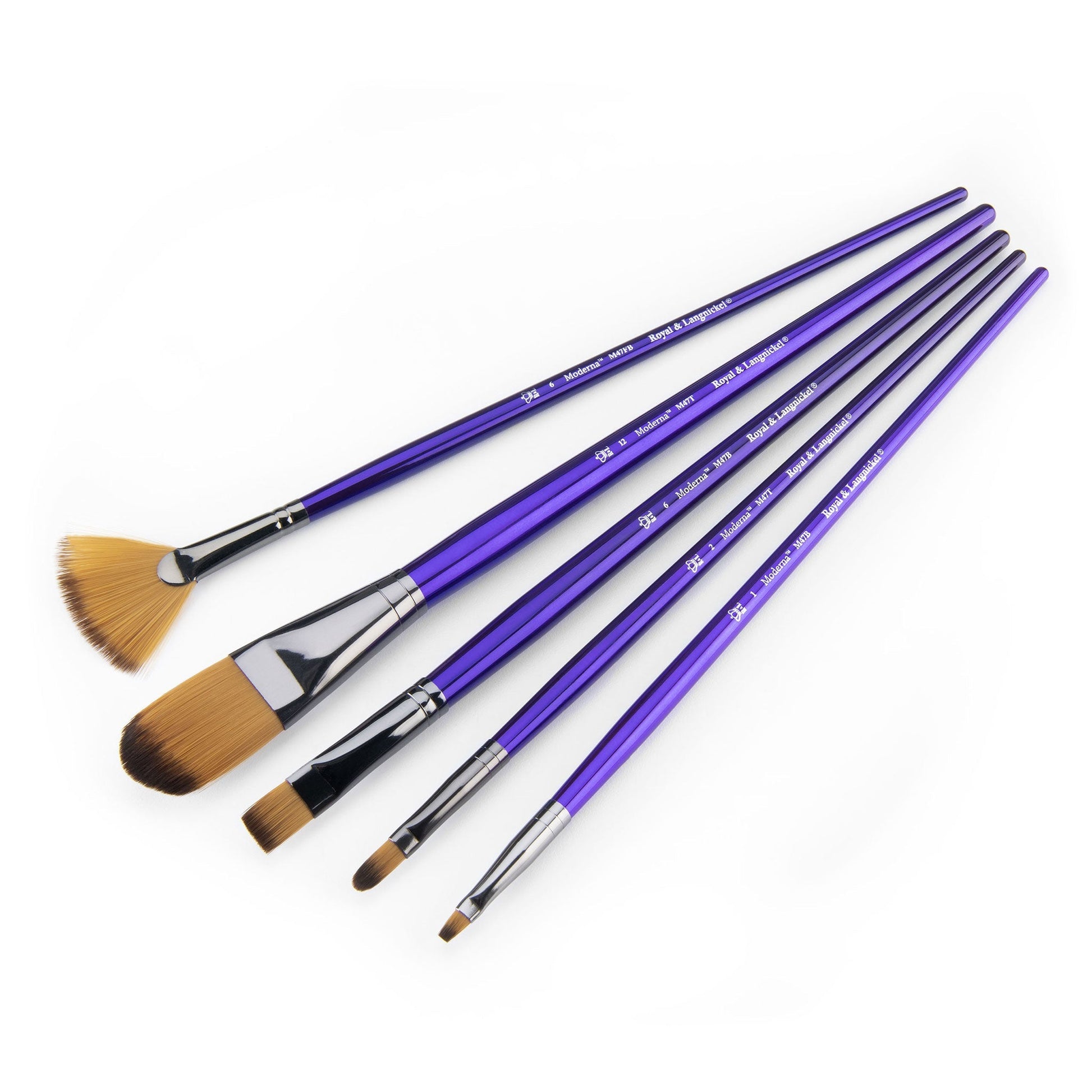 RMOD-SET474 - Moderna™ 5pc All Media Variety Brush Set glam 3