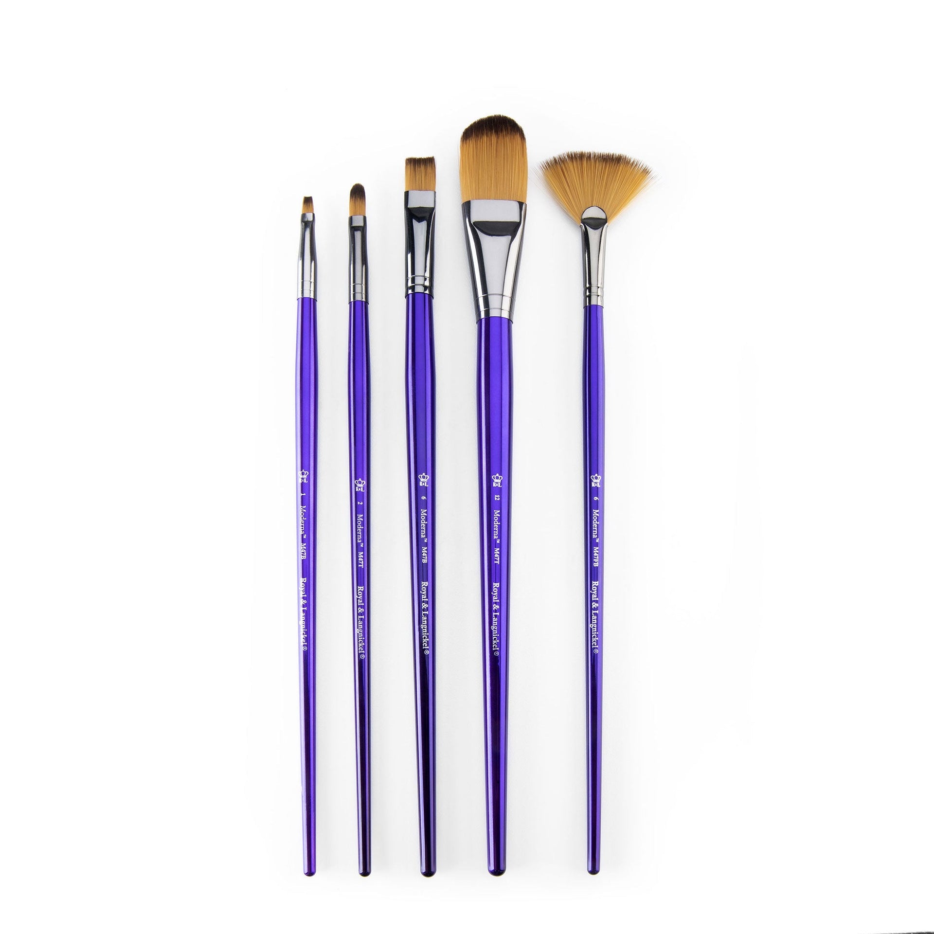 RMOD-SET474 | Moderna™ 5pc All Media Variety Brush Set 474 – Royal