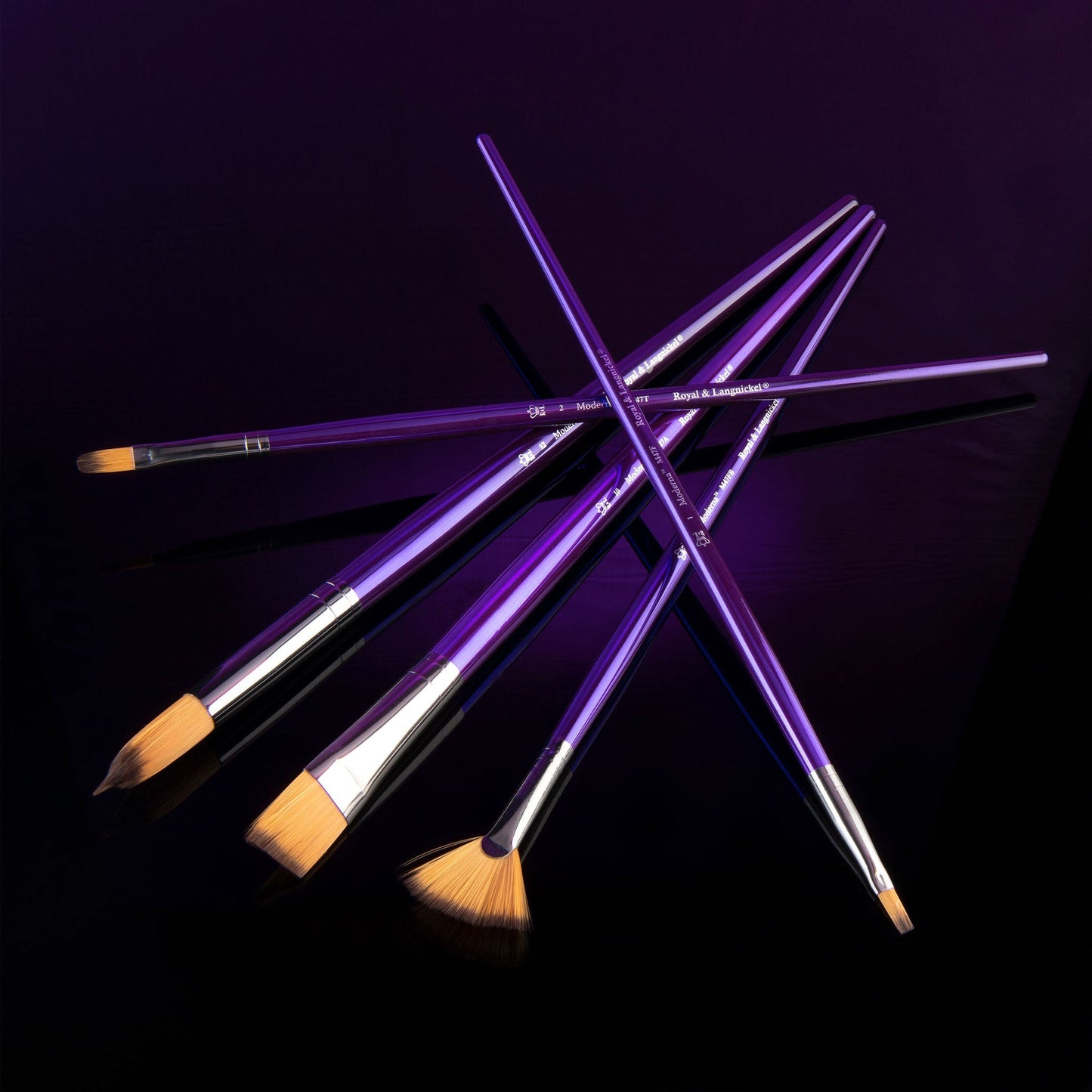 RMOD-SET477 - Moderna™ 5pc All Media Variety Brush Set glam 1