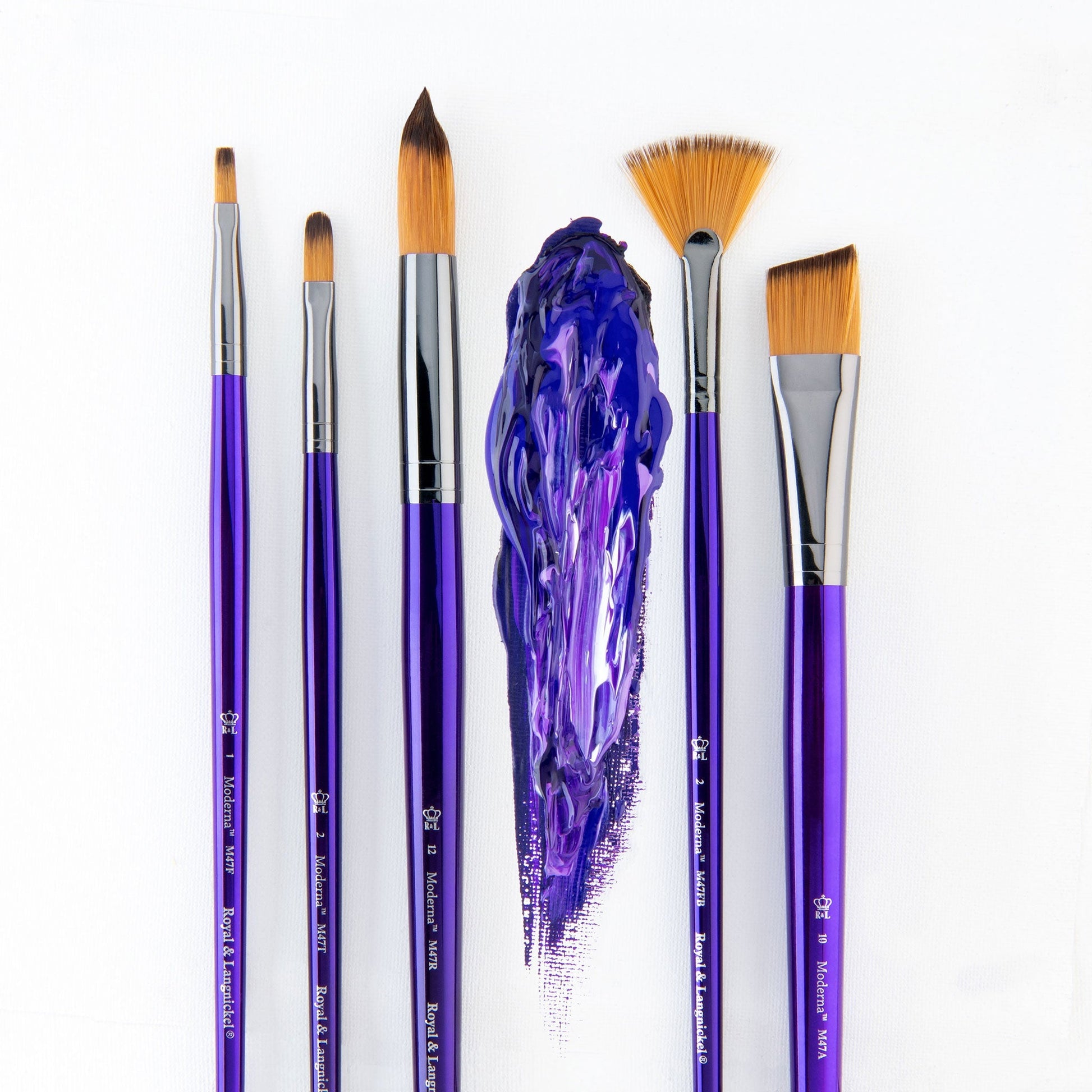 RMOD-SET477 - Moderna™ 5pc All Media Variety Brush Set glam 2