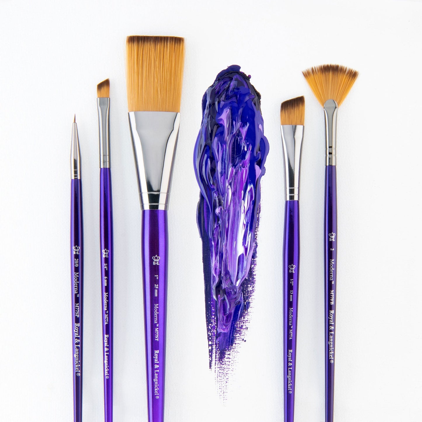 RMOD-SET771 - Moderna™ 5pc All Media Variety Brush Set glam 2