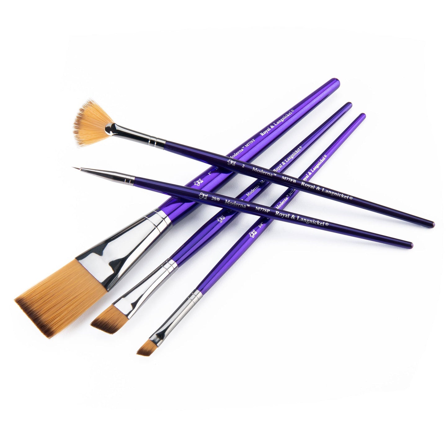 RMOD-SET771 - Moderna™ 5pc All Media Variety Brush Set glam 4