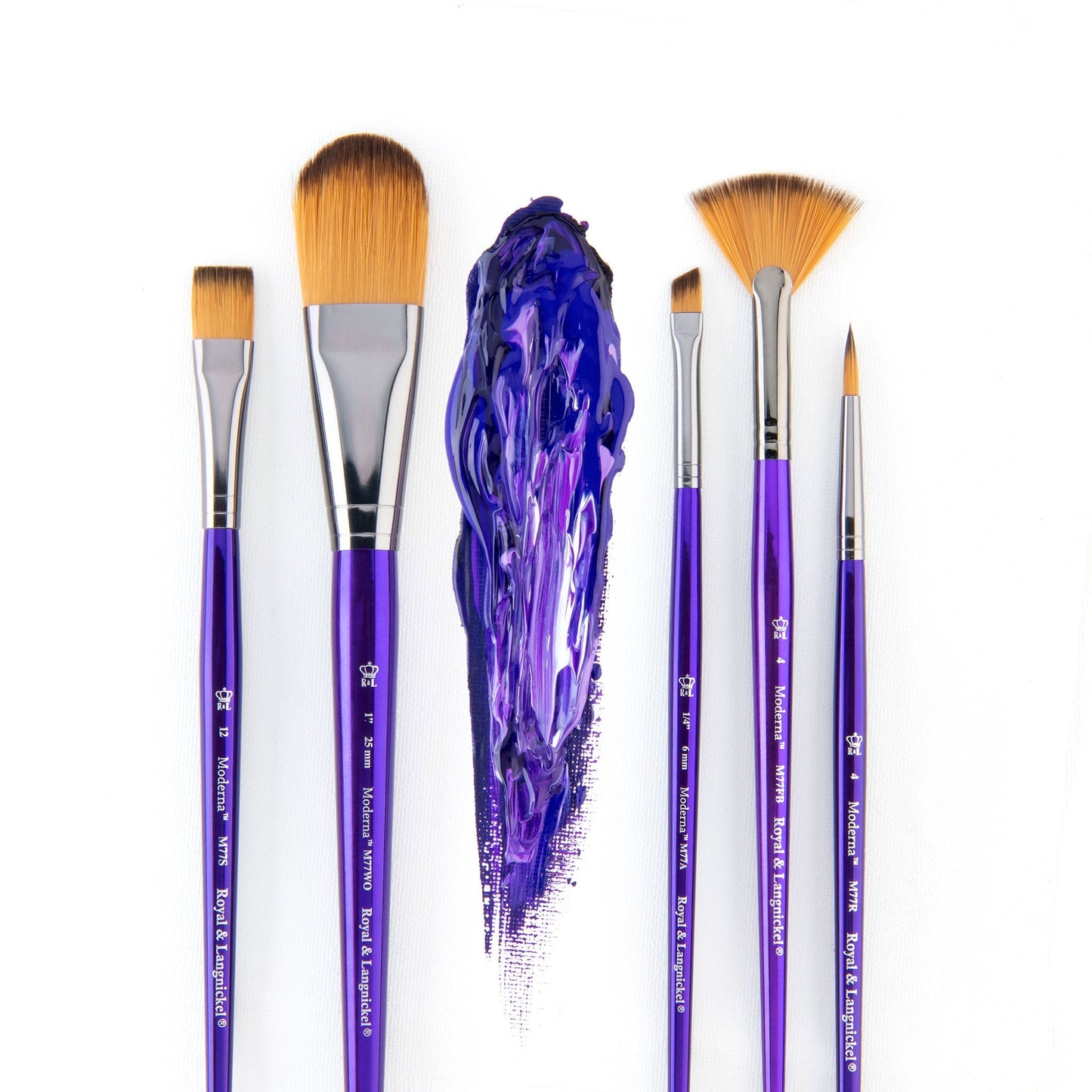 RMOD-SET772 - Moderna™ 5pc All Media Variety Brush Set glam 2