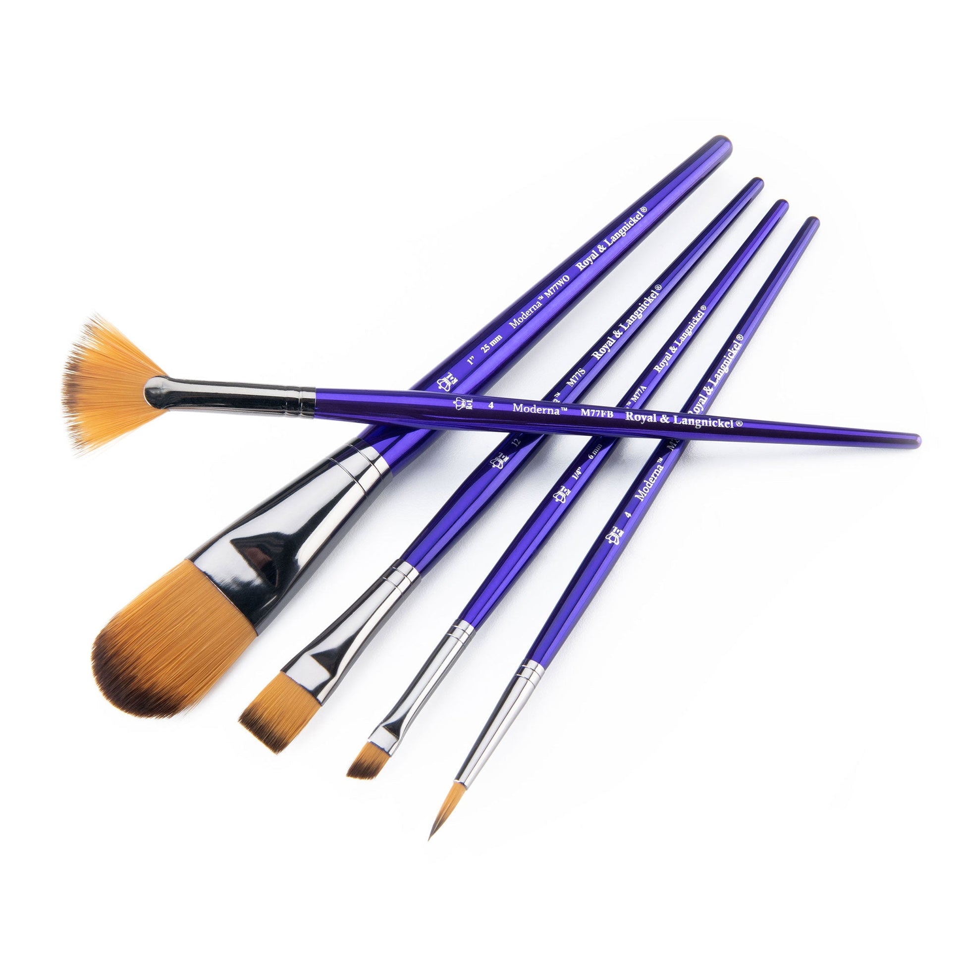 RMOD-SET772 - Moderna™ 5pc All Media Variety Brush Set glam 3