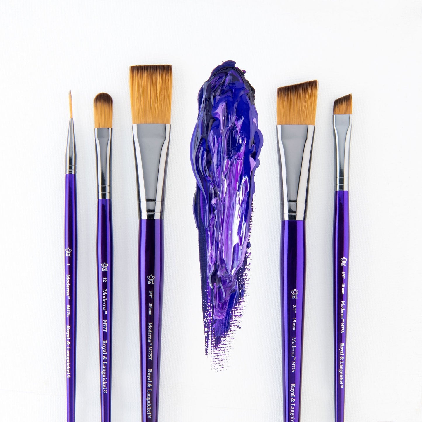 RMOD-SET773 - Moderna™ 5pc All Media Variety Brush Set glam 2