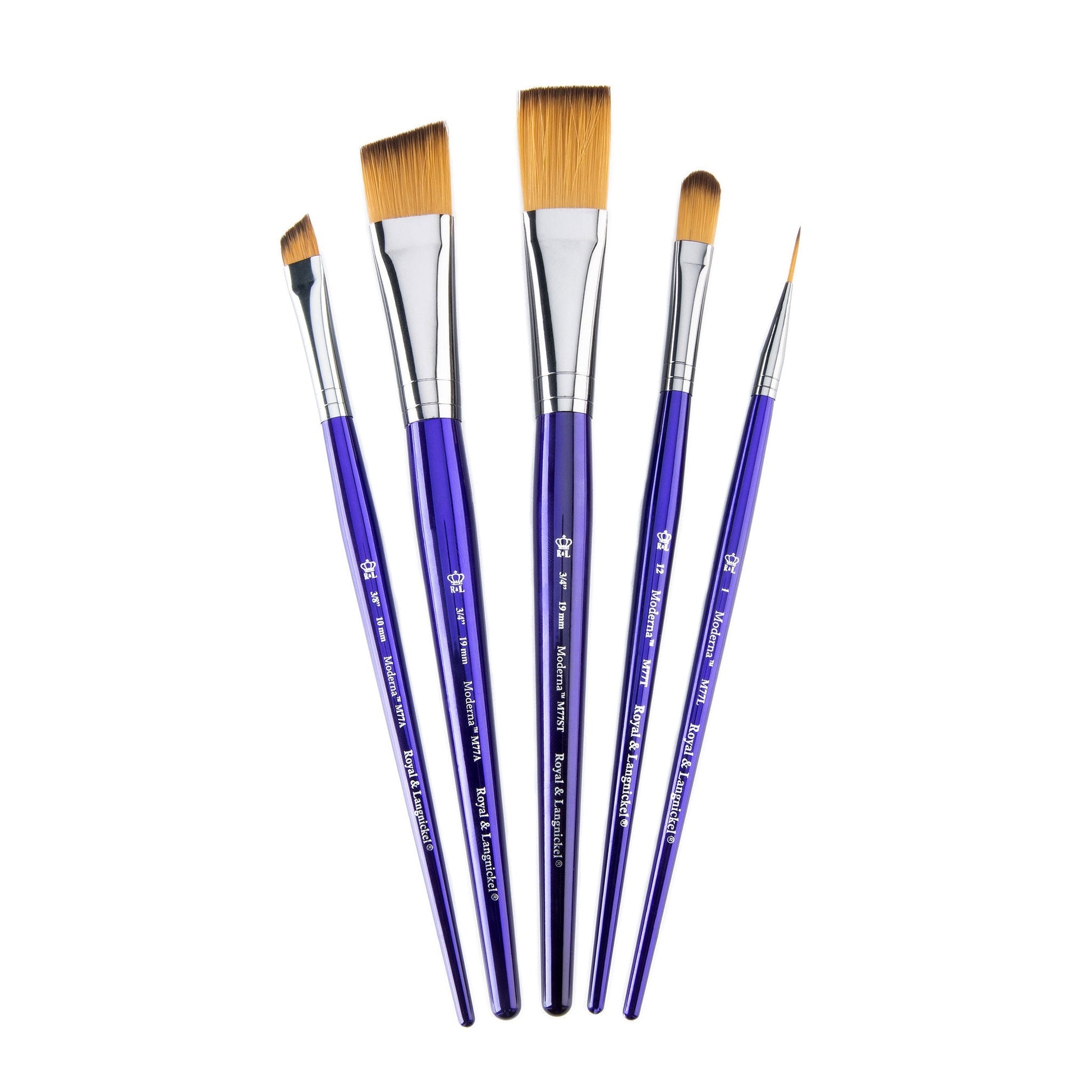 RMOD-SET773 - Moderna™ 5pc All Media Variety Brush Set glam 4