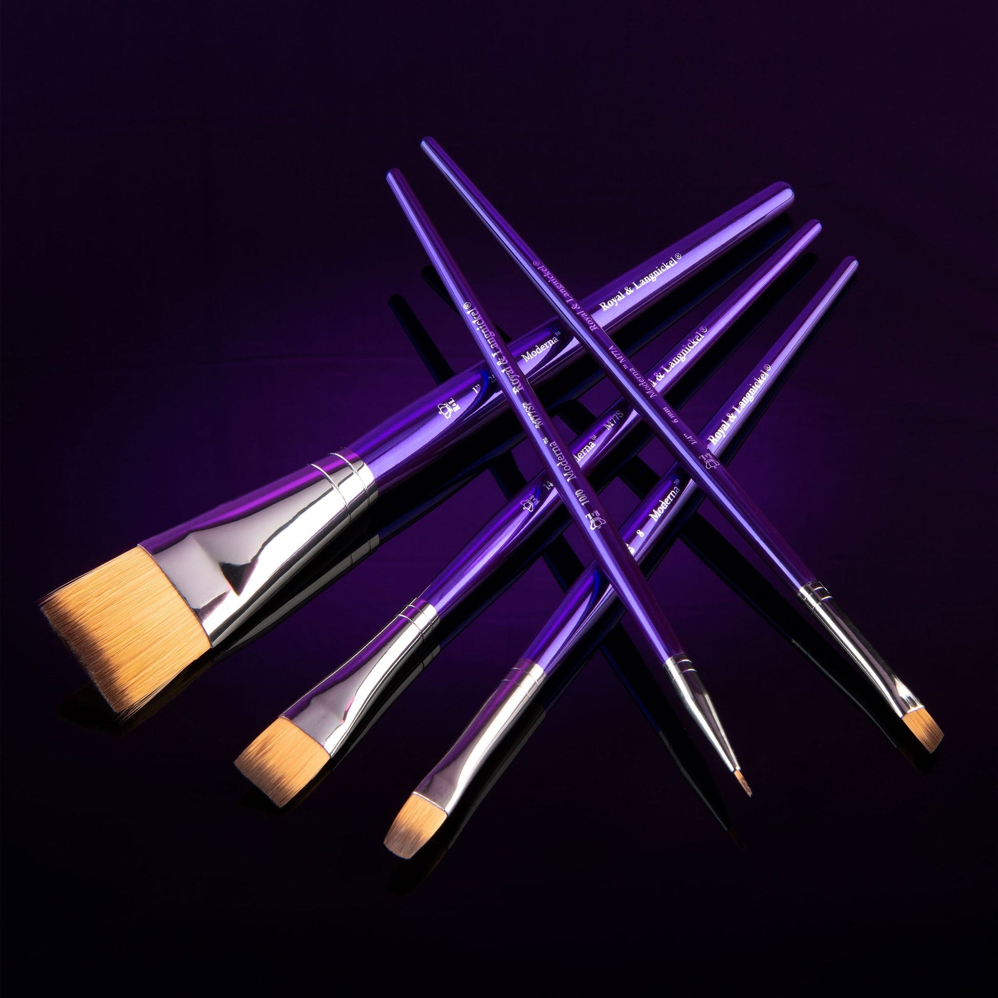 RMOD-SET774 - Moderna™ 5pc All Media Variety Brush Set glam 1