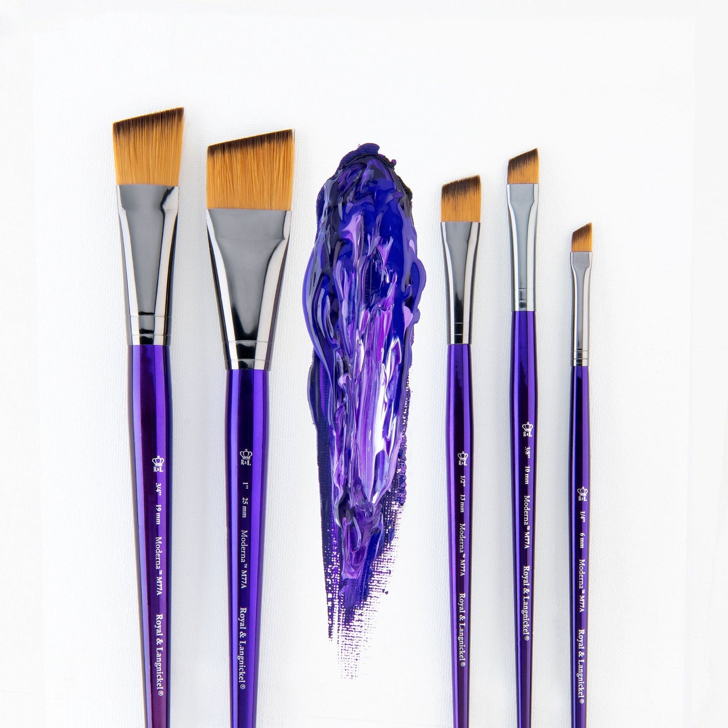 RMOD-SET775 - Moderna™ 5pc All Media Angular Brush Set glam 2