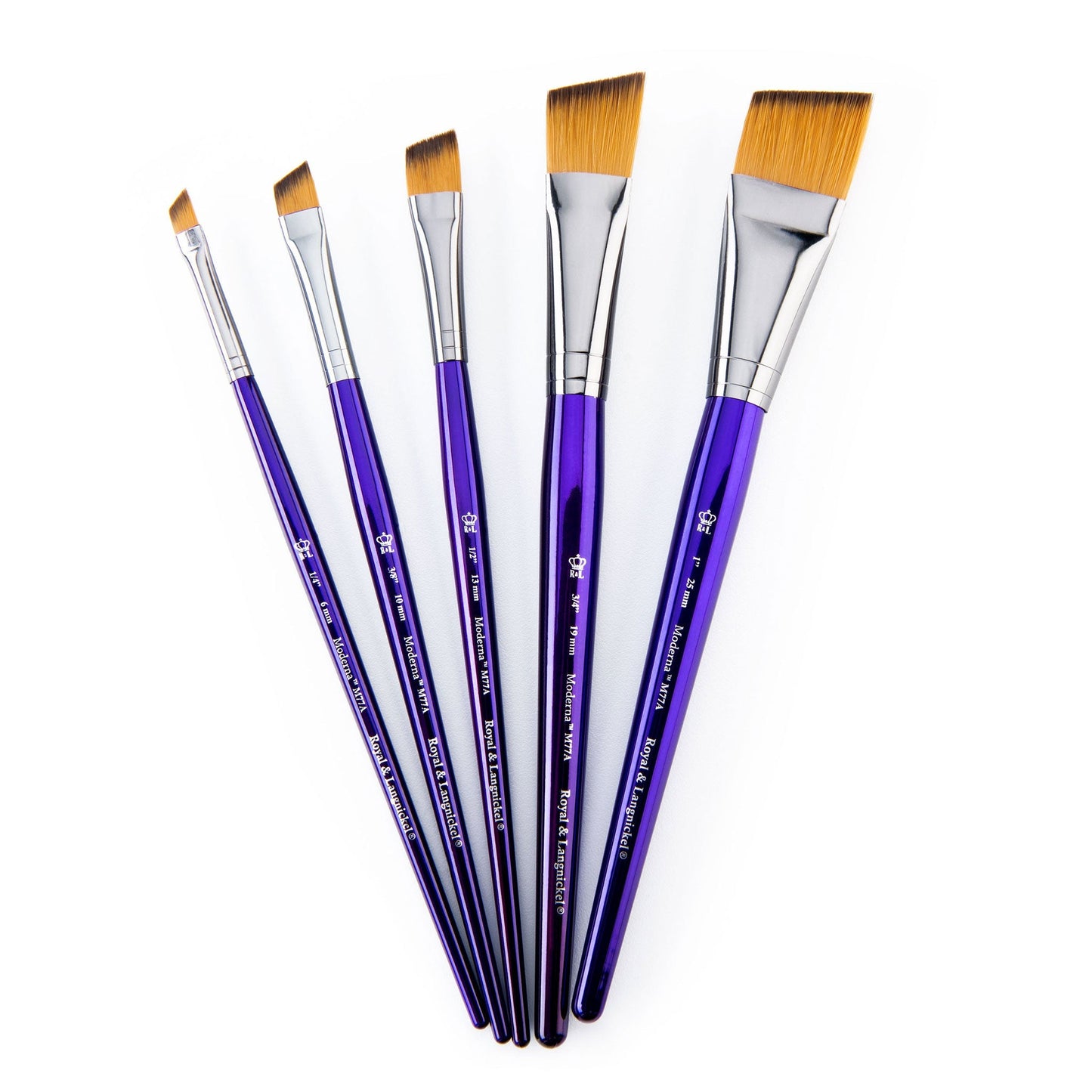 RMOD-SET775 - Moderna™ 5pc All Media Angular Brush Set glam 3