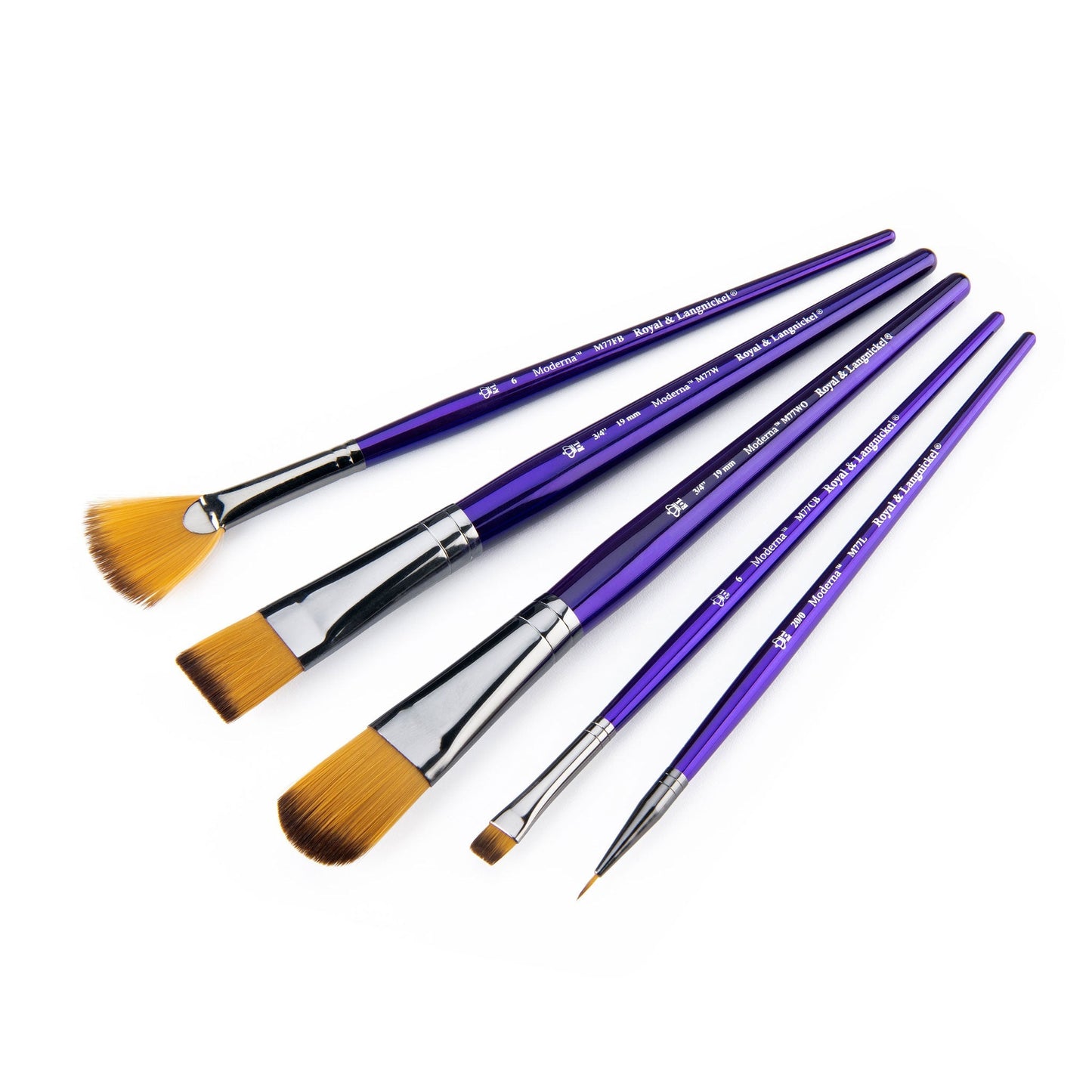 RMOD-SET776 - Moderna™ 5pc All Media Variety Brush Set glam 3