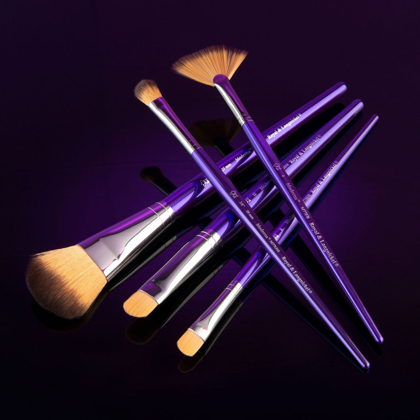 RMOD-SET779 - Moderna™ 5pc All Media Variety Brush Set glam 1