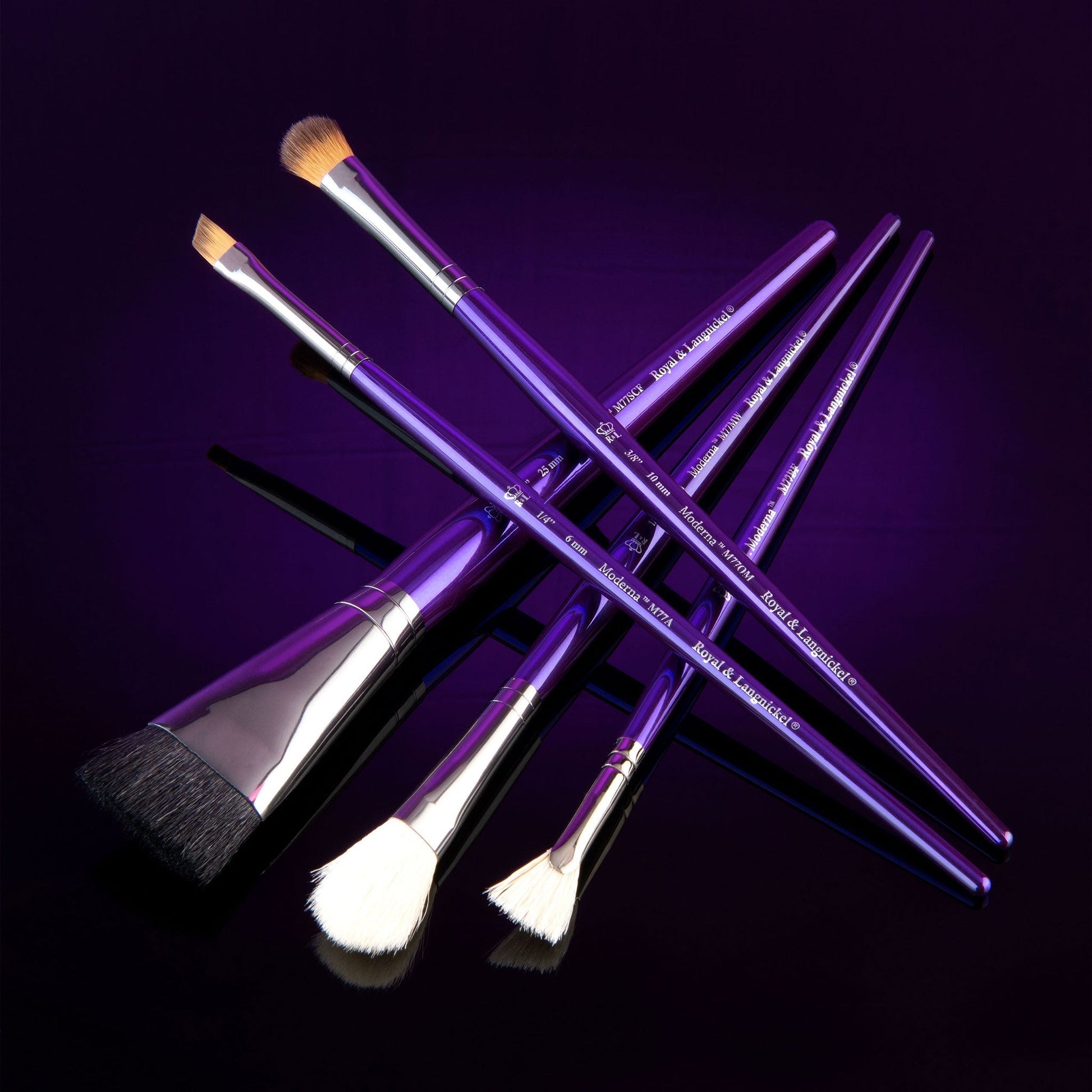 RMOD-SET780 - Moderna™ 5pc All Media Variety Brush Set glam 1