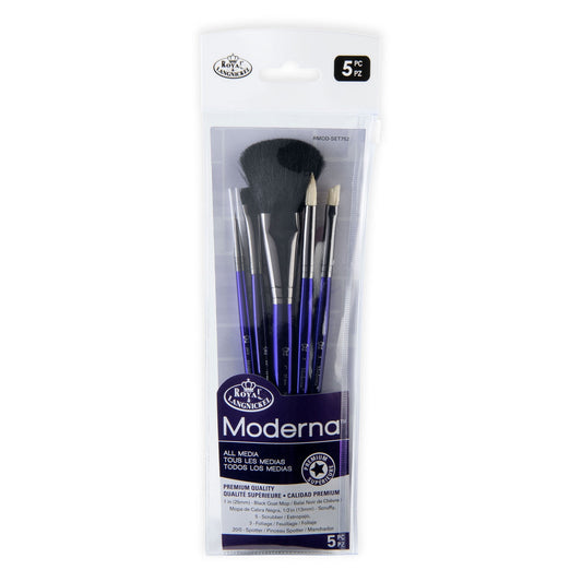 RMOD-SET782 - Moderna™ 5pc All Media Variety Brush Set packaging front