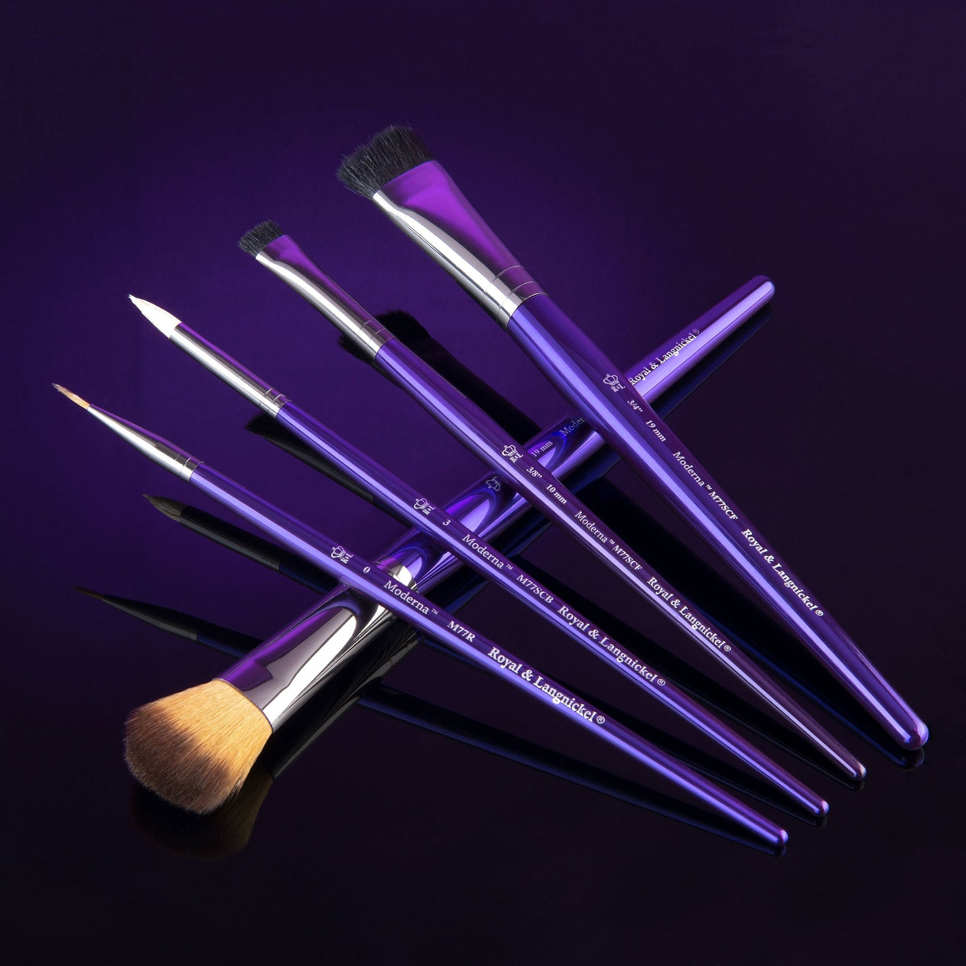 RMOD-SET784 - Moderna™ 5pc All Media Variety Brush Set glam 1