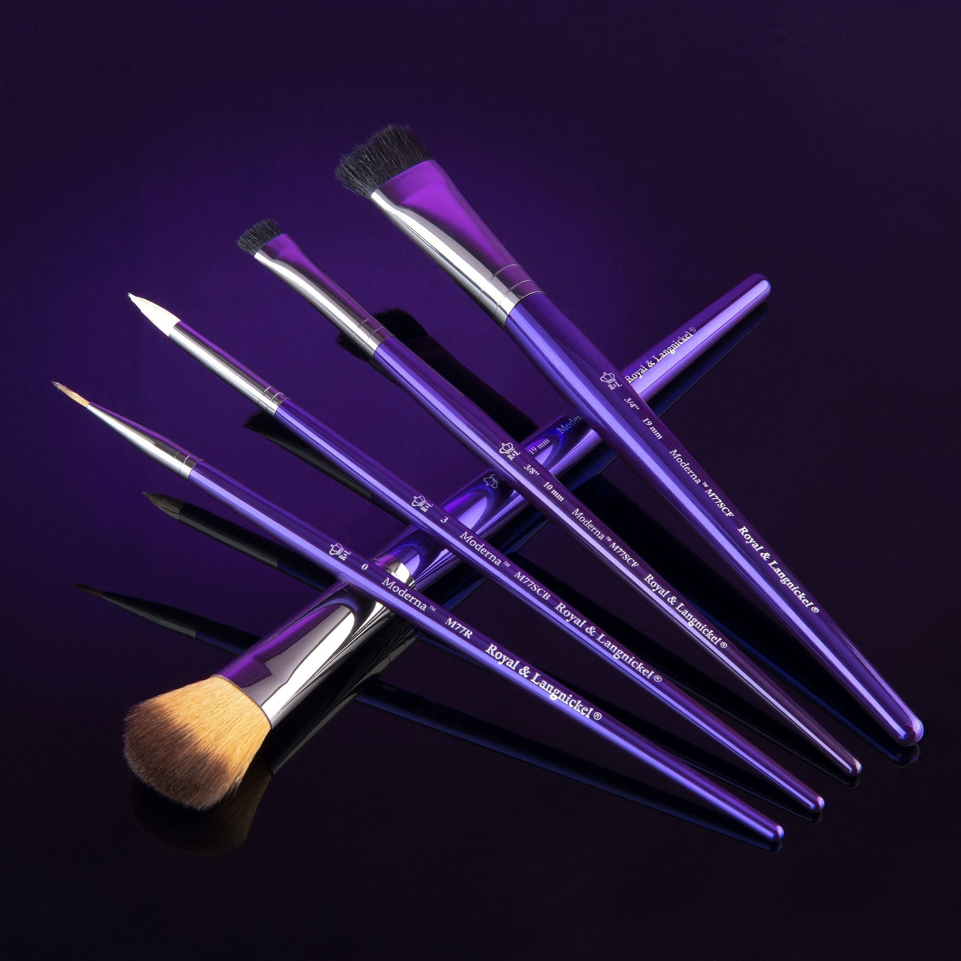 RMOD-SET784 | Moderna™ 5pc All Media Variety Brush Set 784 – Royal