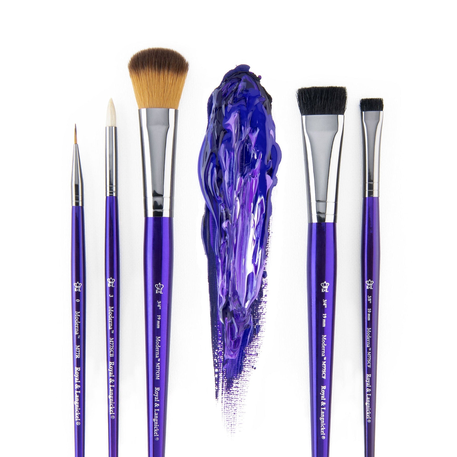 モナリ 3点セット RMOD-SET784 | Moderna™ 5pc All Media Variety Brush Set 784 – Royal