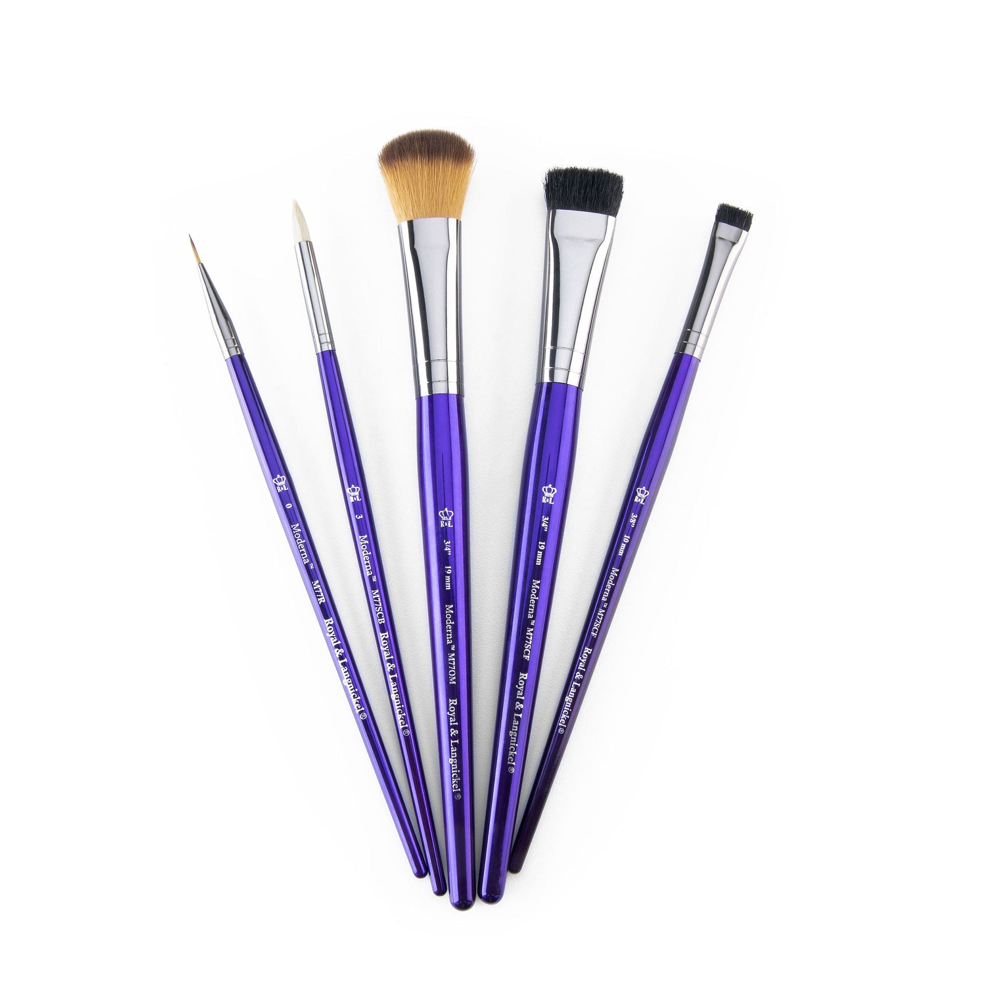 RMOD-SET784 | Moderna™ 5pc All Media Variety Brush Set 784 – Royal