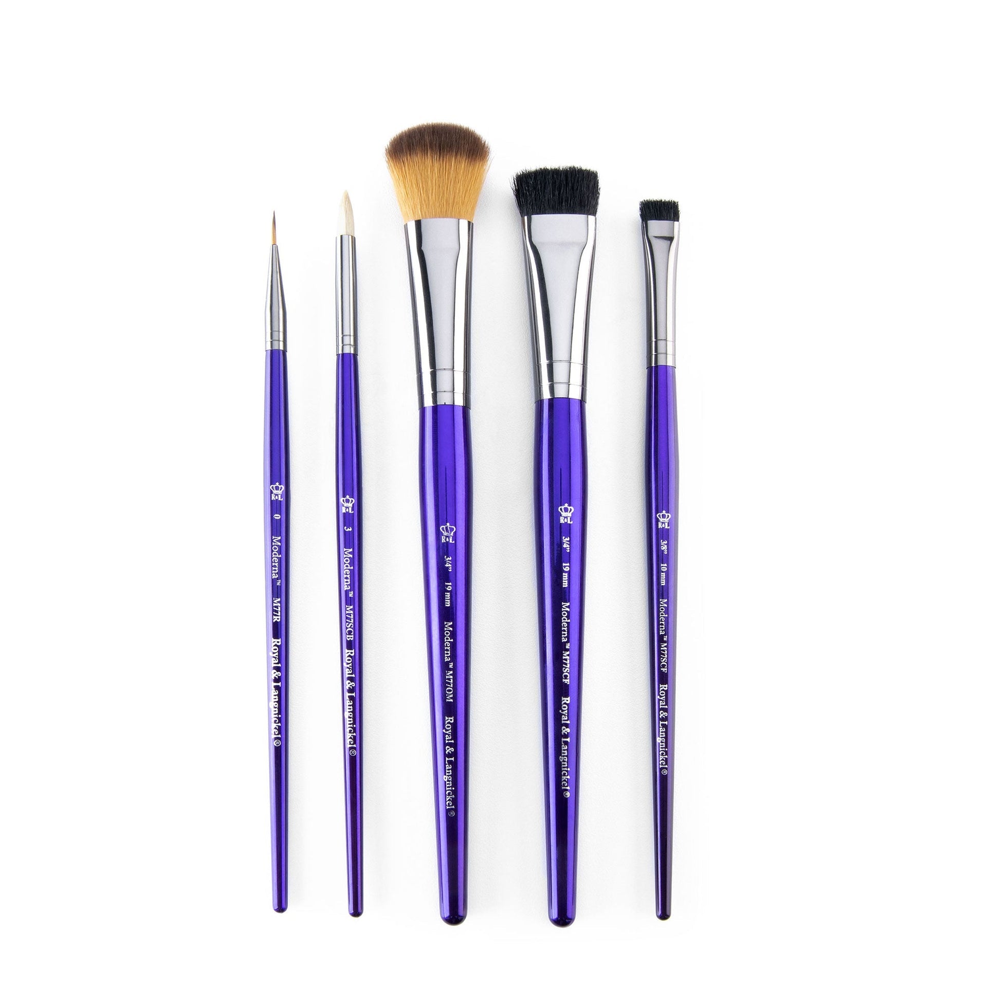 RMOD-SET784 | Moderna™ 5pc All Media Variety Brush Set 784 – Royal