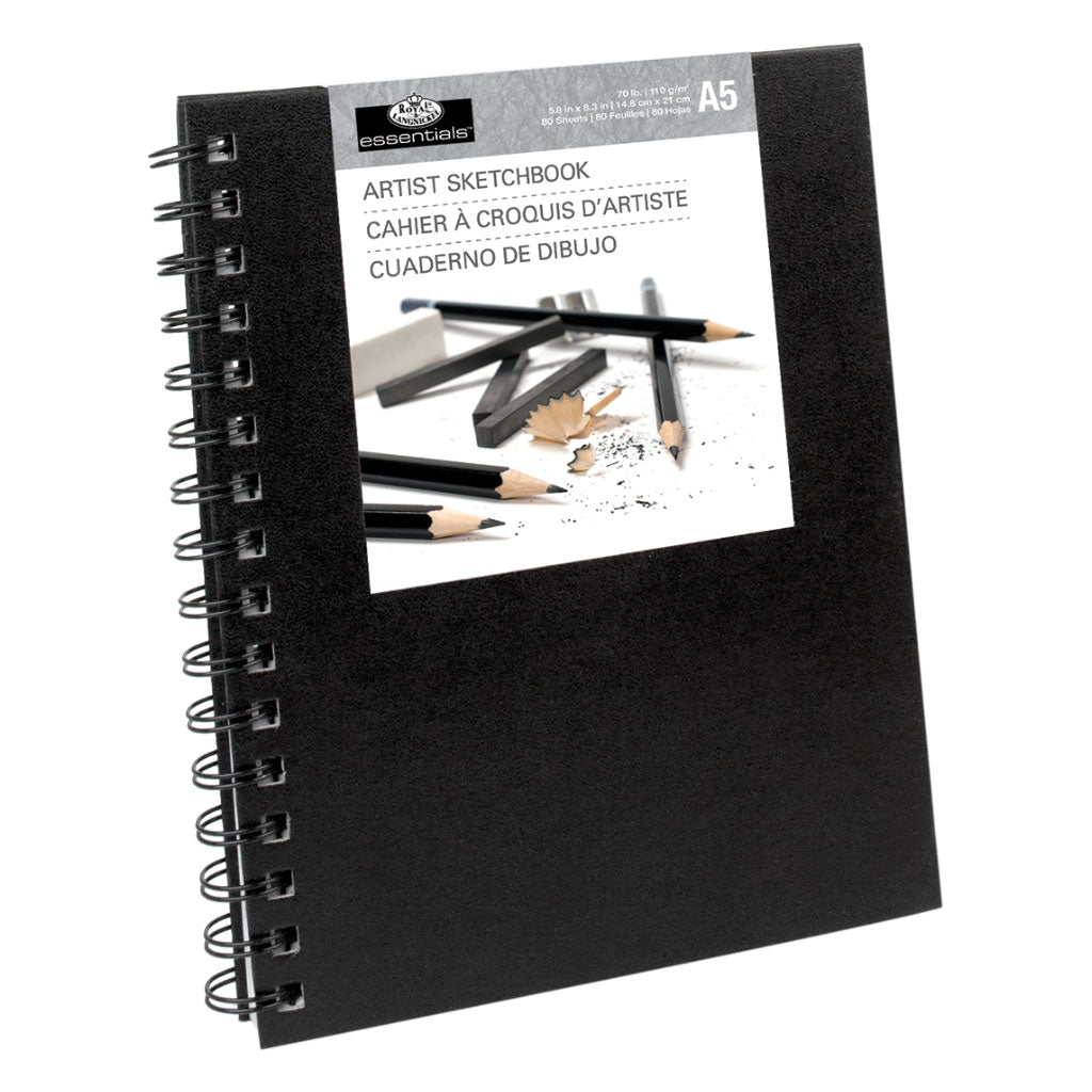 RSB-A5 - Essentials™ Spiral Hardcover Artist Sketchbook - A5 - 5.8" x 8.3"/147 mm x 211 mm