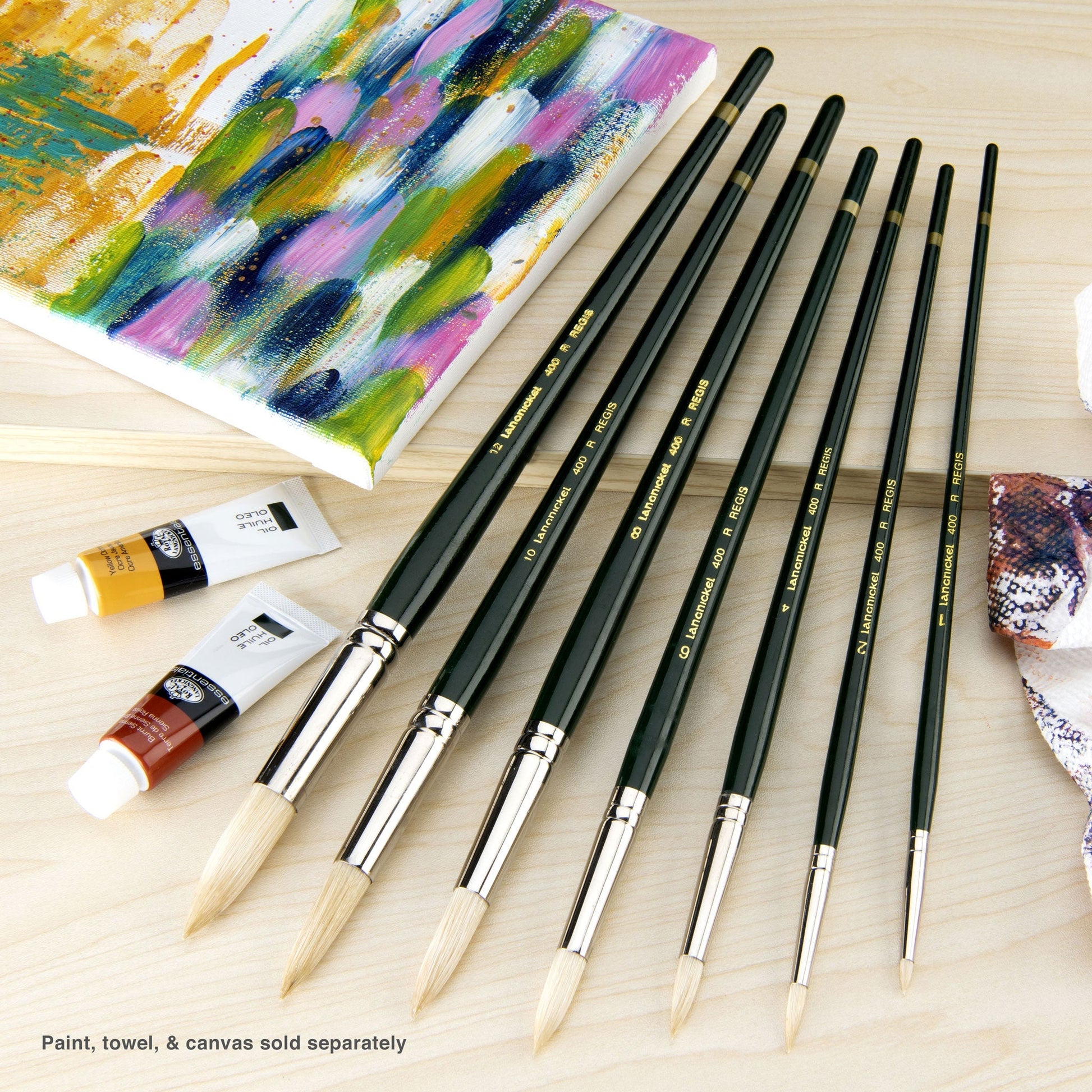 RSET-400R - Regis™ 7pc Oil & Acrylic Round Brush Set glam 2