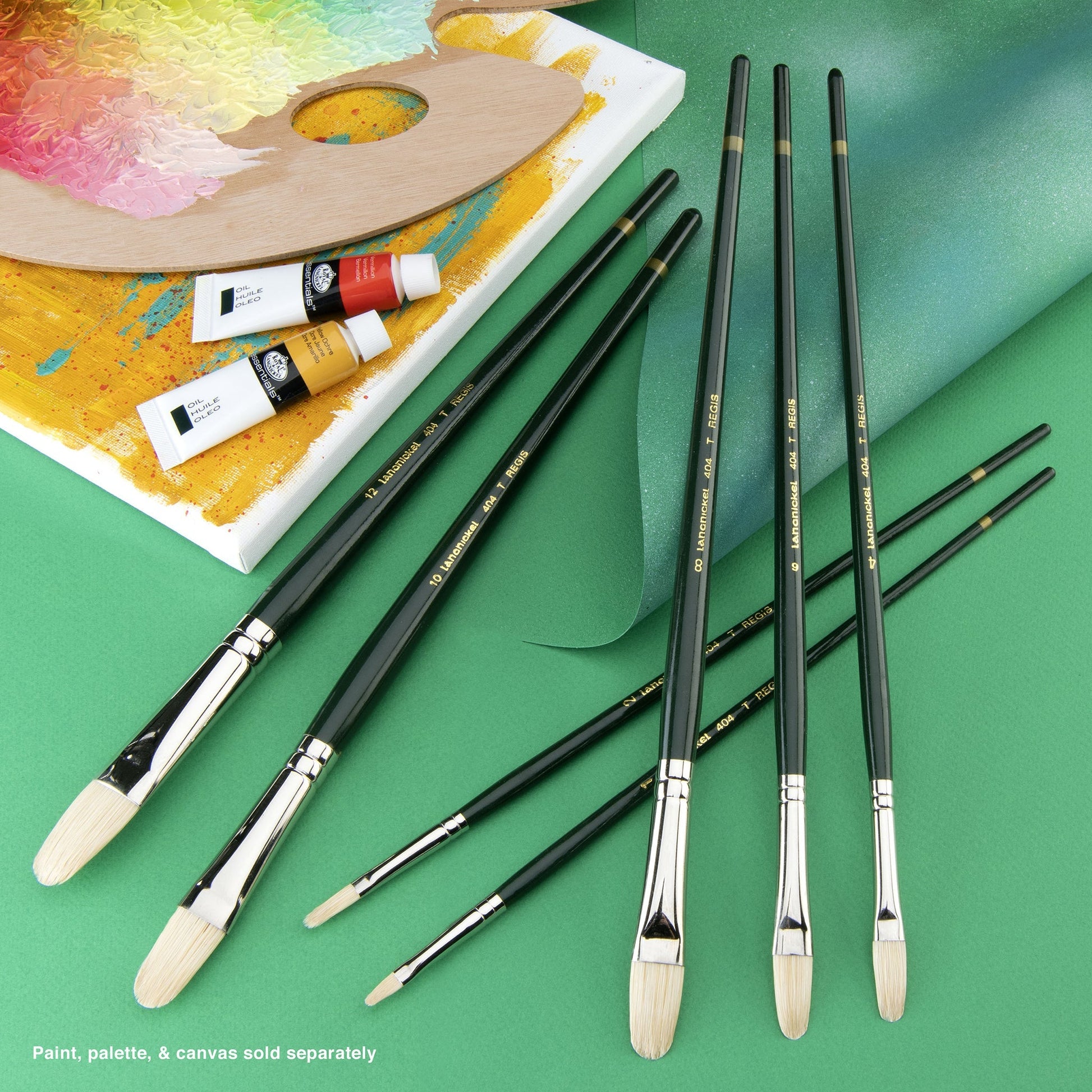 RSET-404T - Regis™ 7pc Oil & Acrylic Filbert Brush Set glam 1