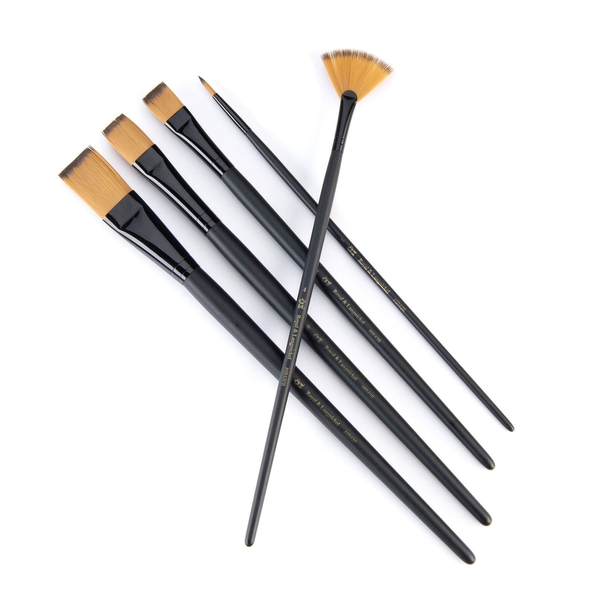 RSET-4301 - essentials™ 5pc Gold Taklon Variety Brush Set glam 4