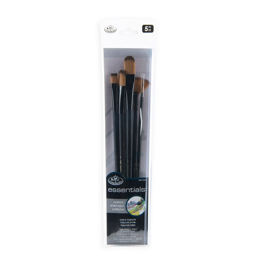 RSET-4303 - essentials™ 5pc Gold Taklon Variety Brush Set packaging front