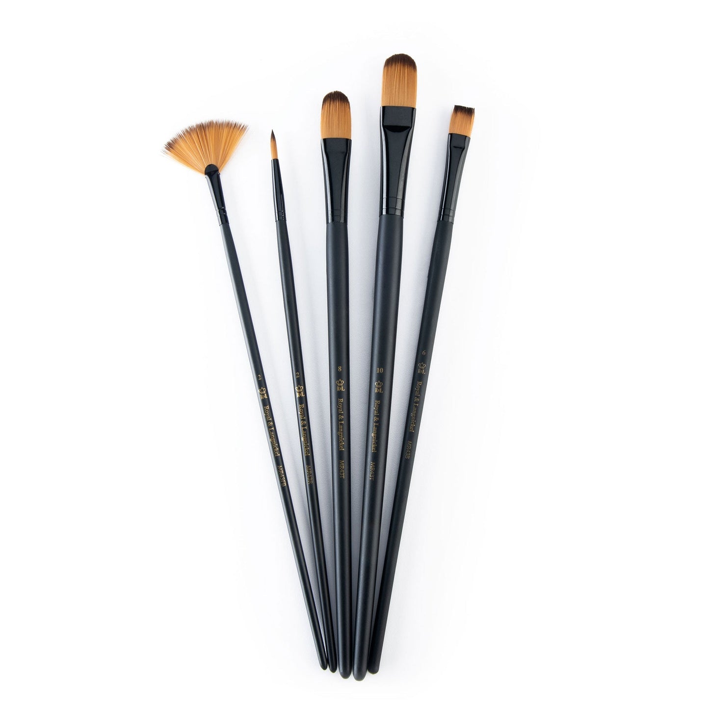 RSET-4303 - essentials™ 5pc Gold Taklon Variety Brush Set glam 3