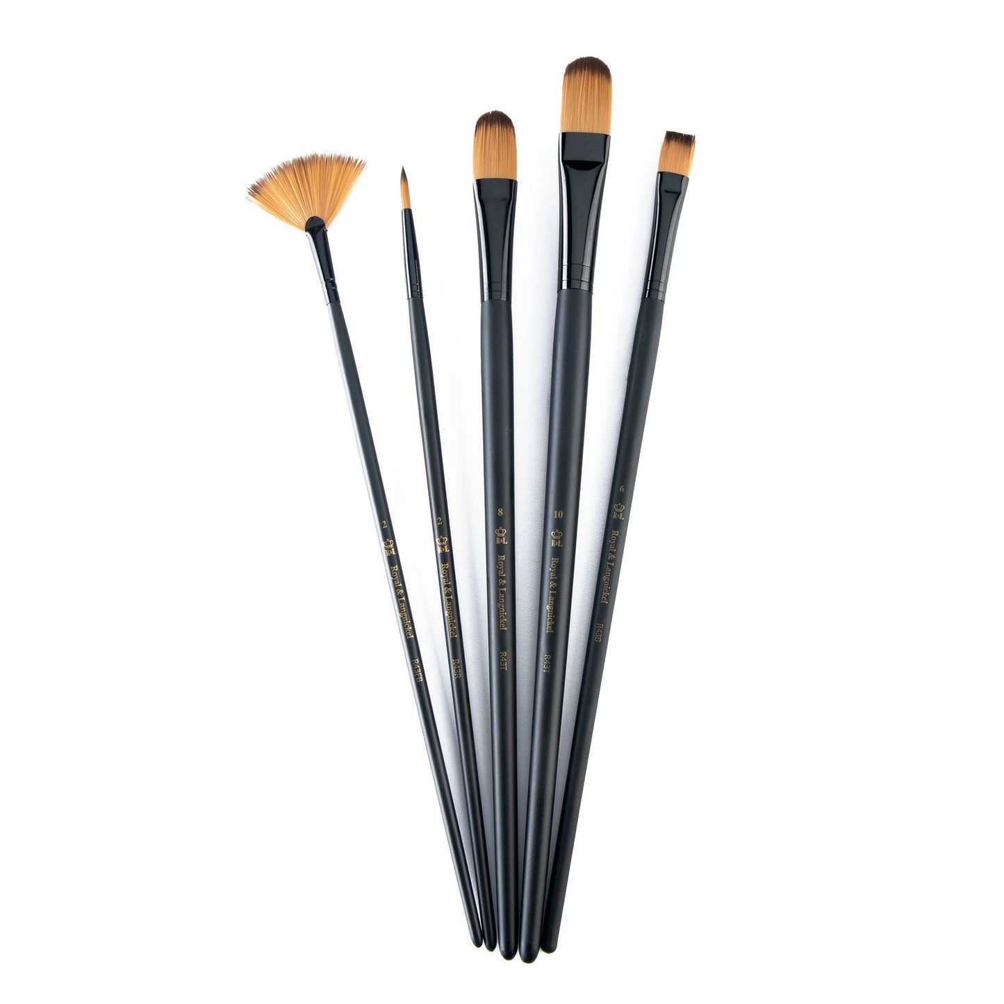 RSET-4303 - essentials™ 5pc Gold Taklon Variety Brush Set glam 4