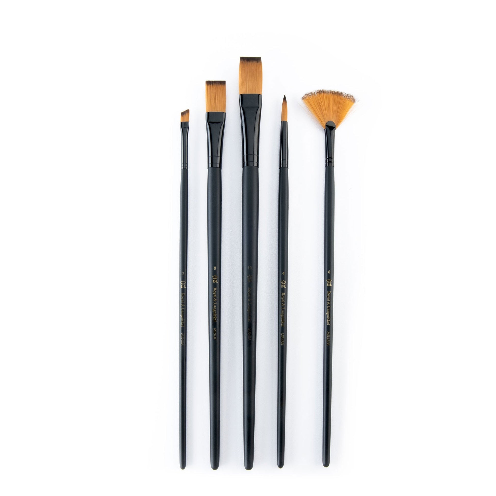 RSET-4304 - essentials™ 5pc Gold Taklon Variety Brush Set