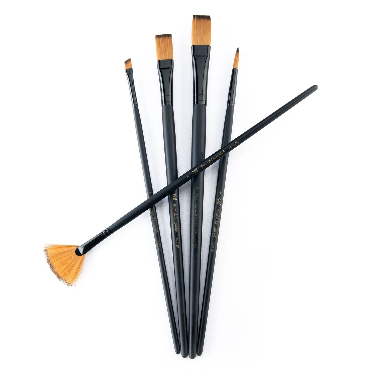 RSET-4304 - essentials™ 5pc Gold Taklon Variety Brush Set glam 4