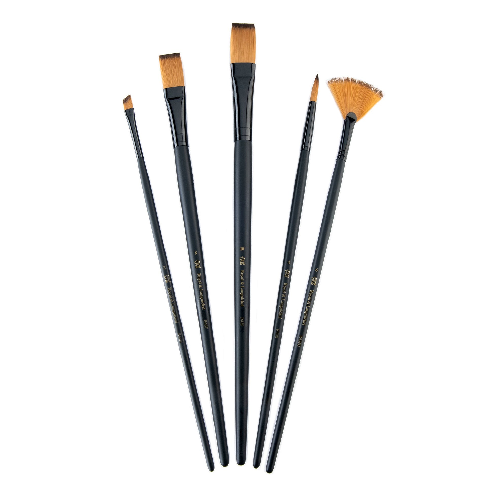 RSET-4304 - essentials™ 5pc Gold Taklon Variety Brush Set glam 3