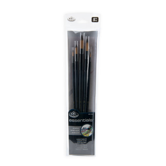 RSET-4305 - essentials™ 5pc Gold Taklon Variety Brush Set packaging front