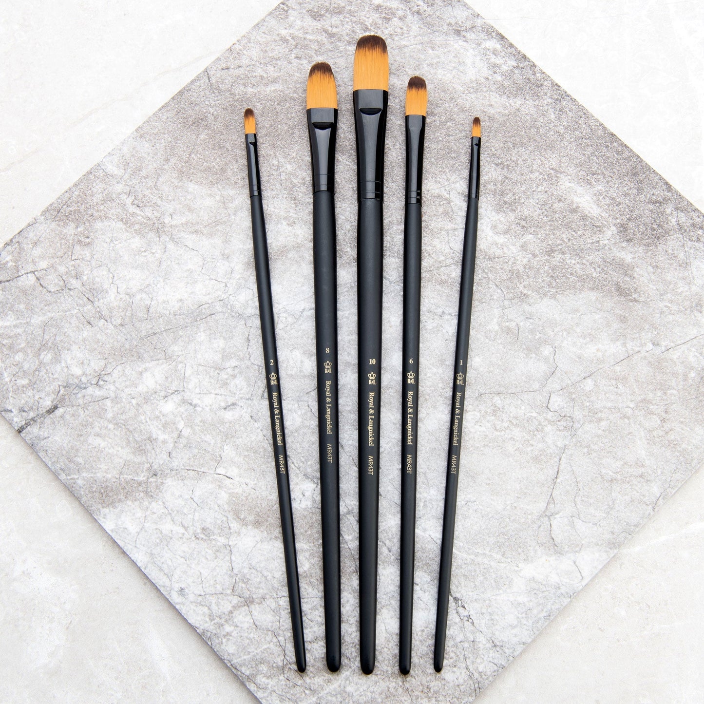 RSET-4306 - essentials™ 5pc Gold Taklon Variety Brush Set glam 3