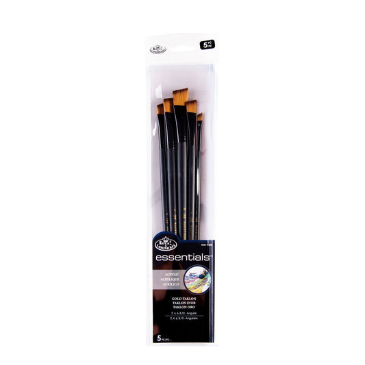 RSET-4308 - essentials™ 5pc Gold Taklon Variety Brush Set packaging front