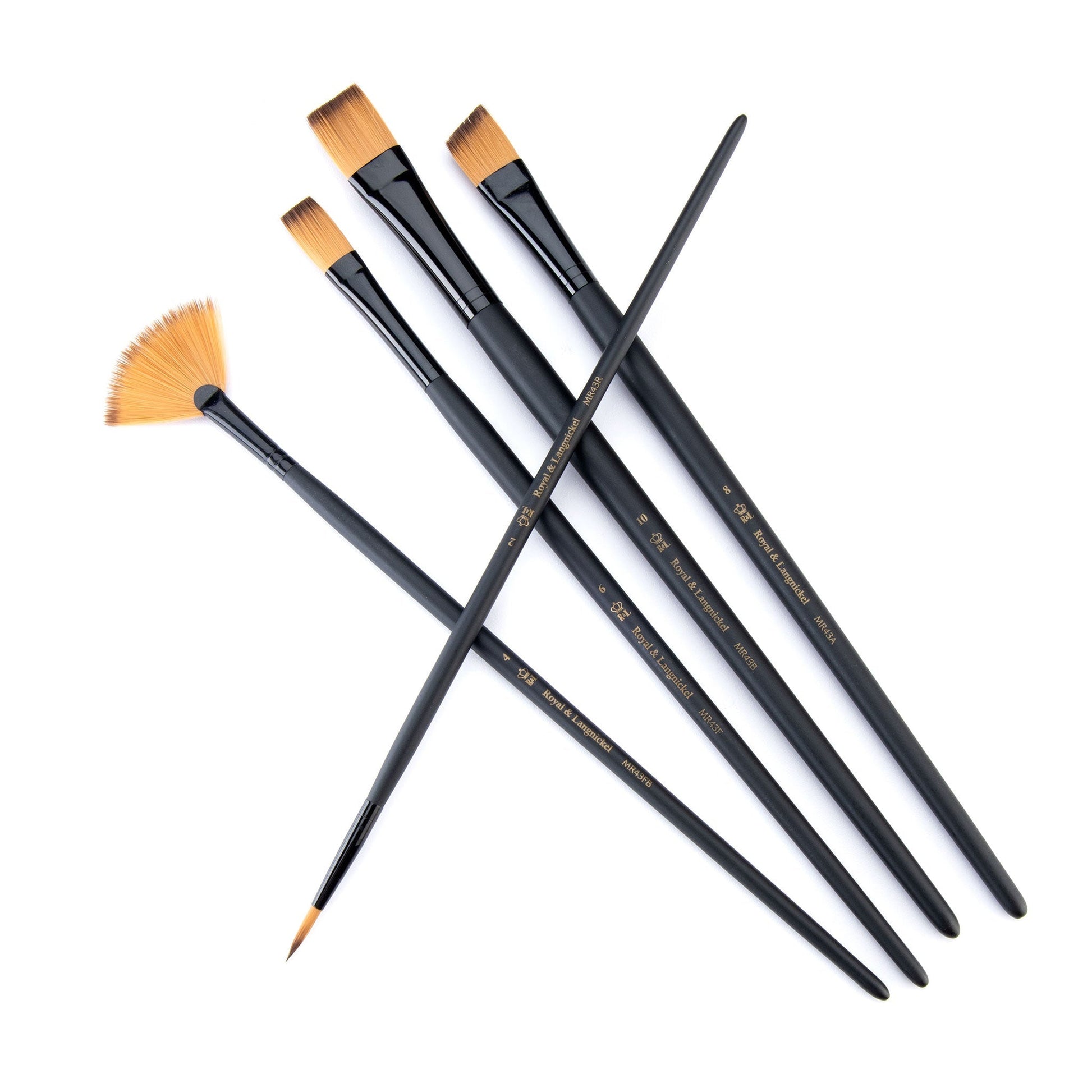 RSET-4309 - essentials™ 5pc Gold Taklon Variety Brush Set glam 3