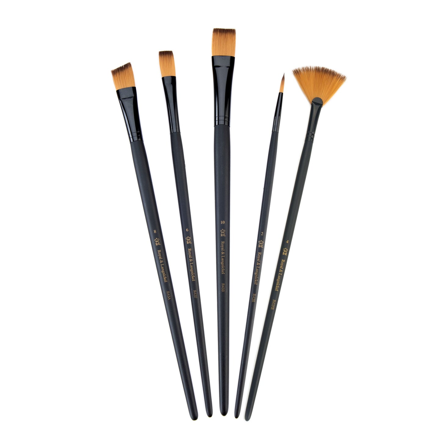 RSET-4309 - essentials™ 5pc Gold Taklon Variety Brush Set glam 4