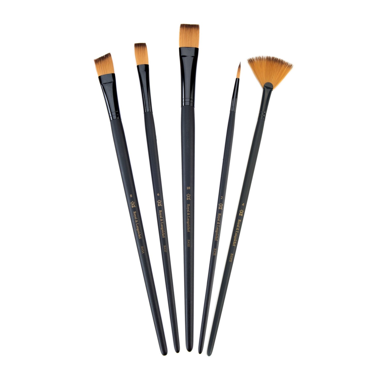 RSET-4309 - essentials™ 5pc Gold Taklon Variety Brush Set glam 4