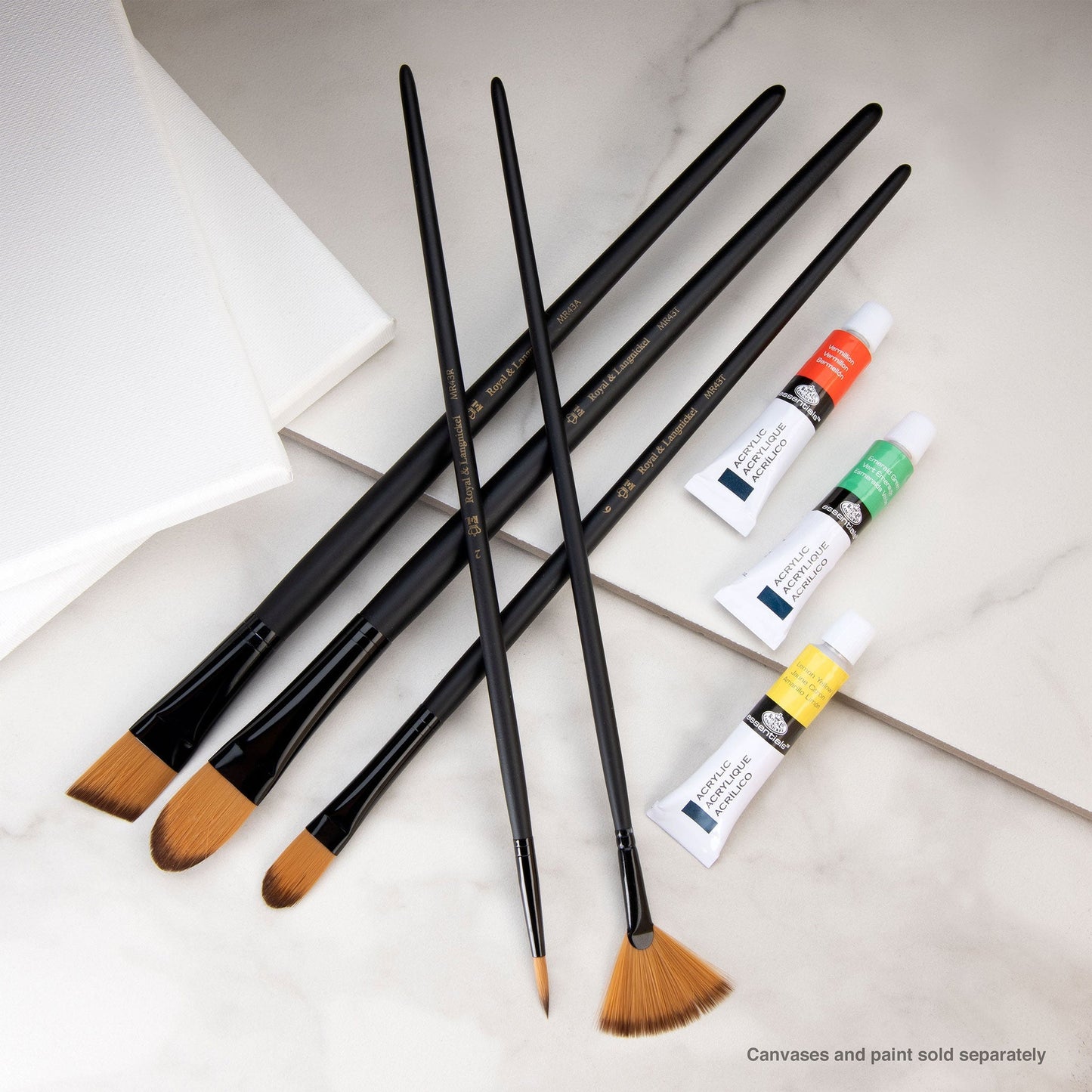 RSET-4310 - essentials™ 5pc Gold Taklon Variety Brush Set glam 2