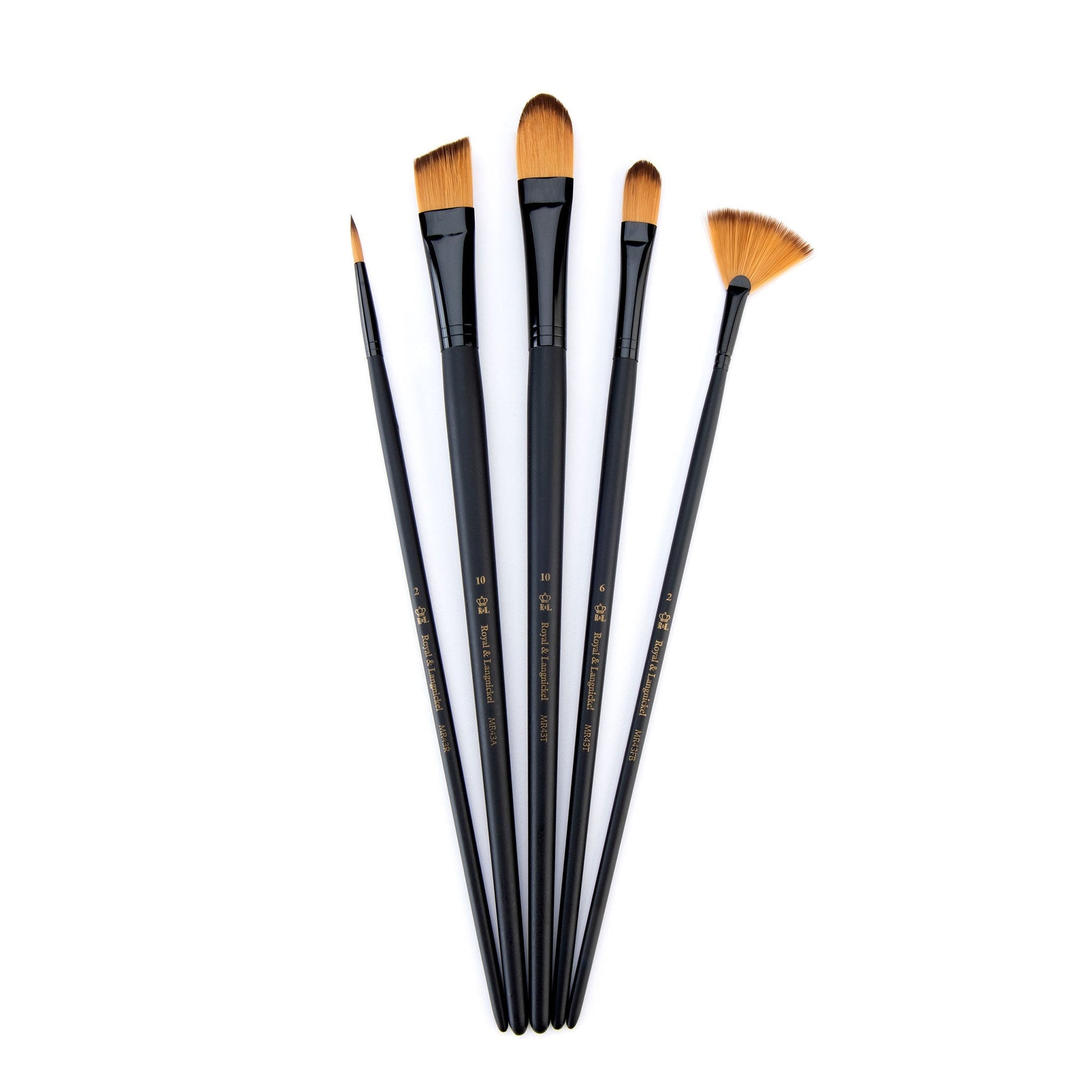 RSET-4310 - essentials™ 5pc Gold Taklon Variety Brush Set glam 4