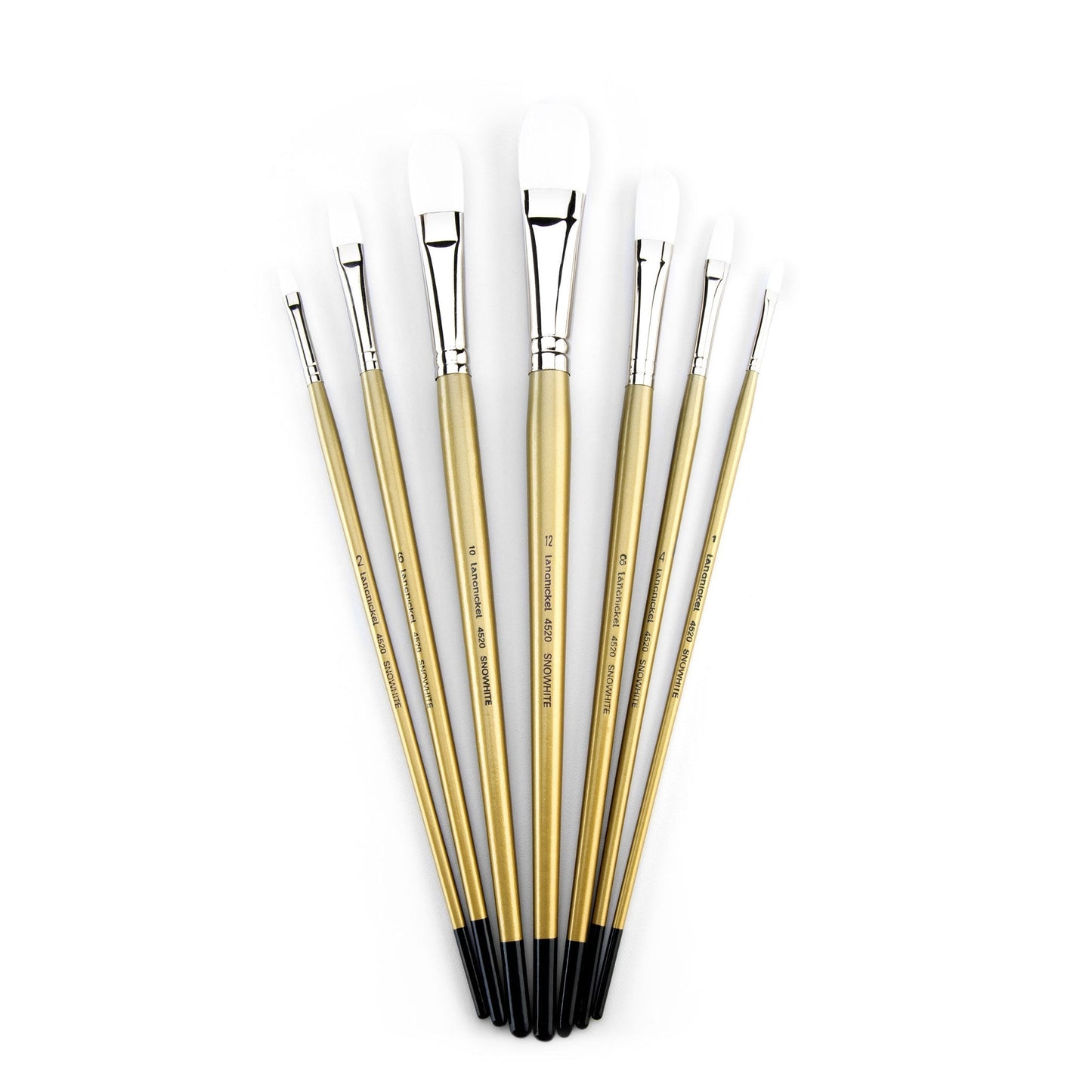 RSET-4500 - Snowhite™ 7pc Oil & Acrylic Round Brush Set glam 3