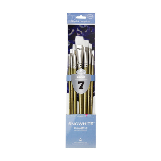 RSET-4510 - Snowhite™ 7pc Oil & Acrylic Bright Brush Set packaging front