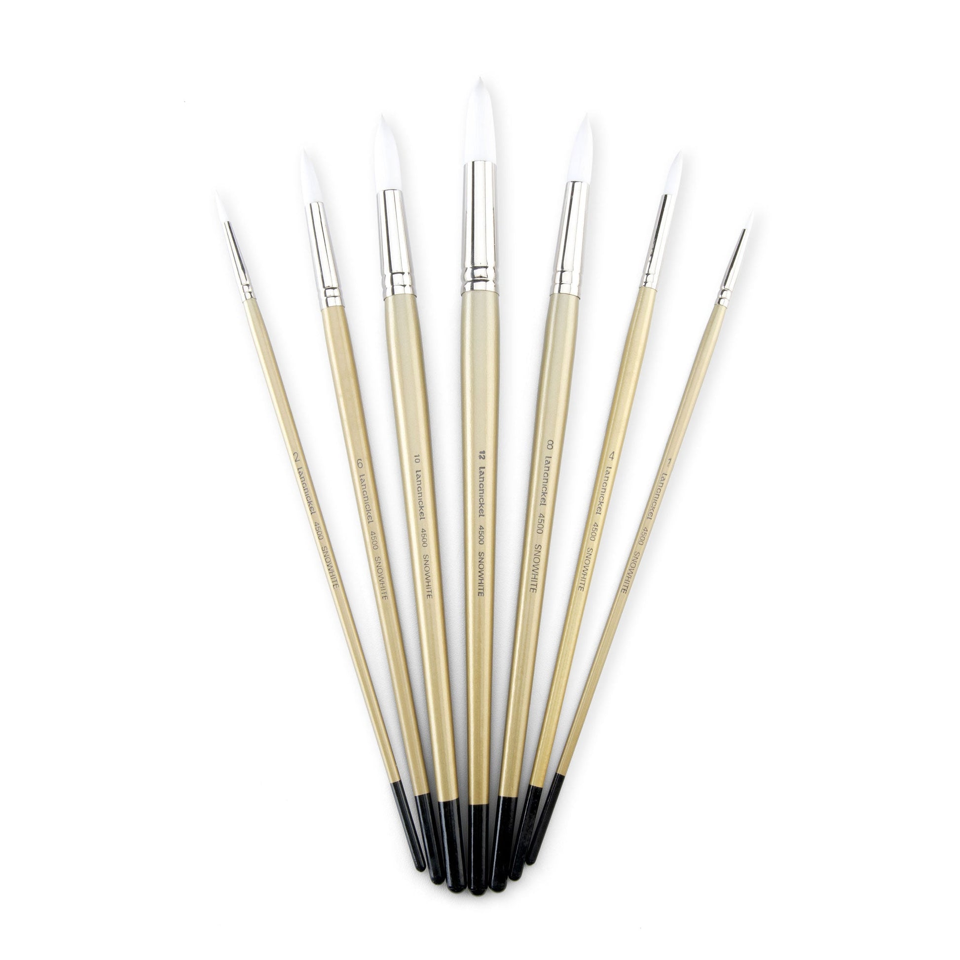 RSET-4520 - Snowhite™ 7pc Oil & Acrylic Filbert Brush Set glam 3