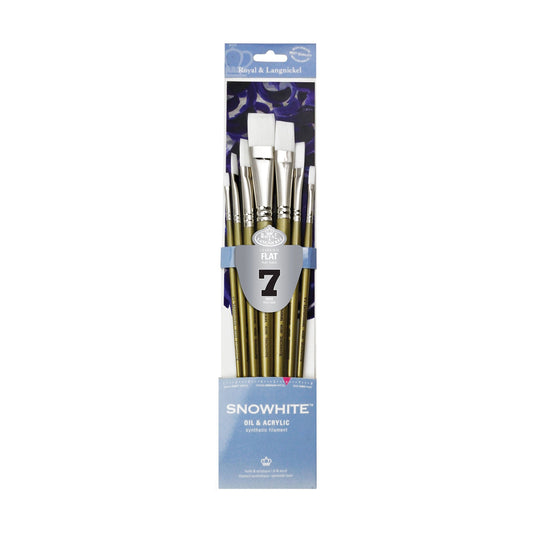 RSET-4590 - Snowhite™ 7pc Oil & Acrylic Flat Brush Set packaging front