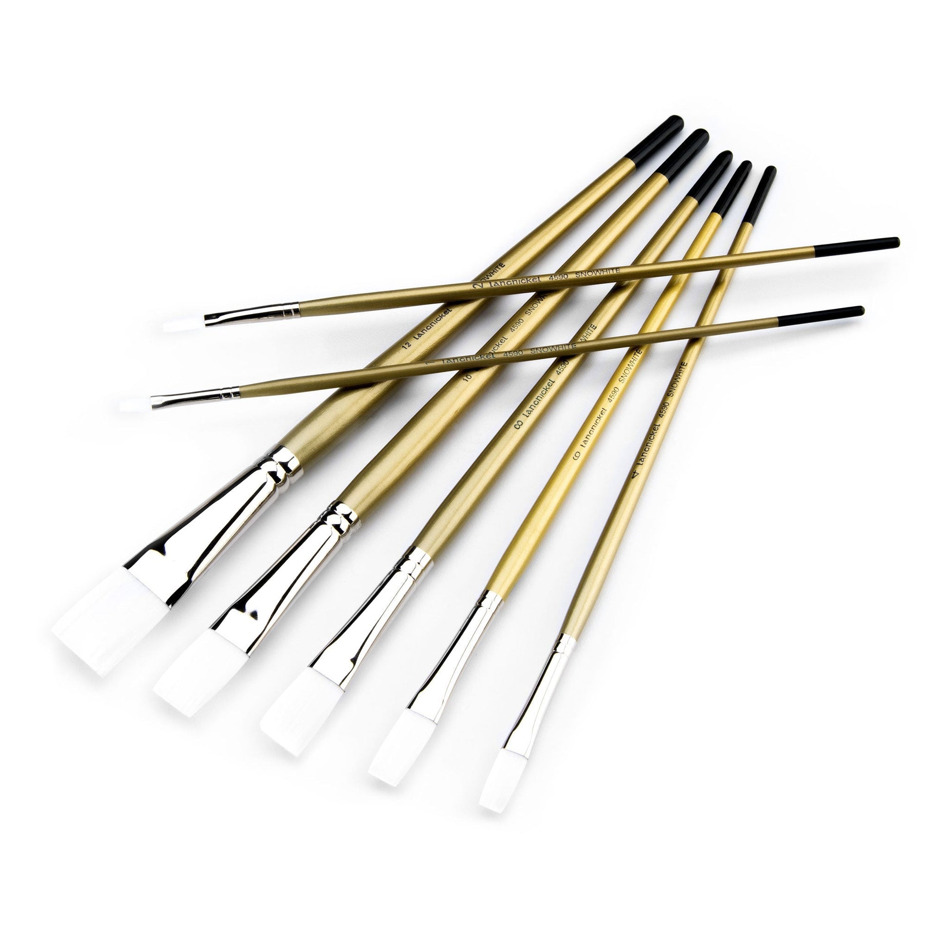 RSET-4590 - Snowhite™ 7pc Oil & Acrylic Flat Brush Set glam 3